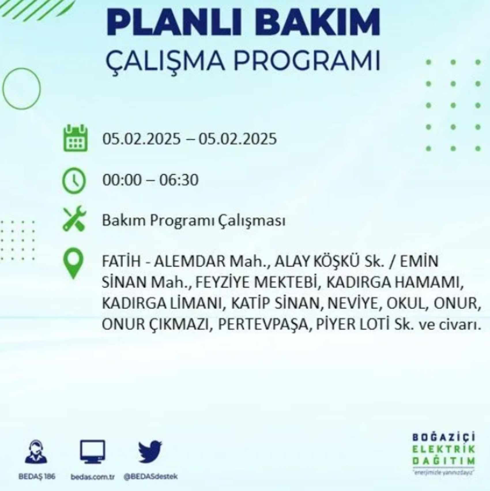 BEDAŞ açıkladı... İstanbul'da elektrik kesintisi: 5 Şubat'ta hangi mahalleler etkilenecek?