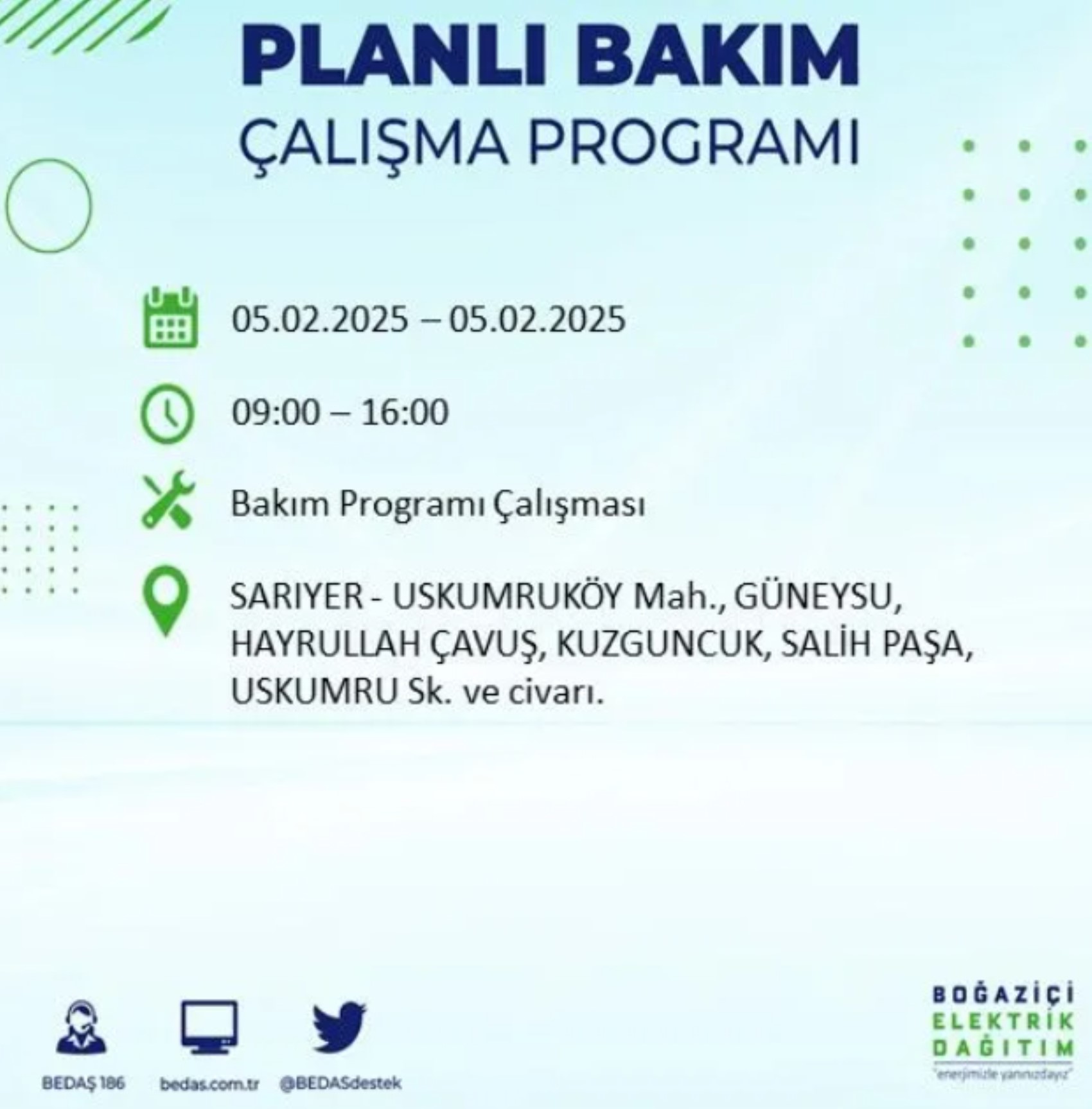 BEDAŞ açıkladı... İstanbul'da elektrik kesintisi: 5 Şubat'ta hangi mahalleler etkilenecek?