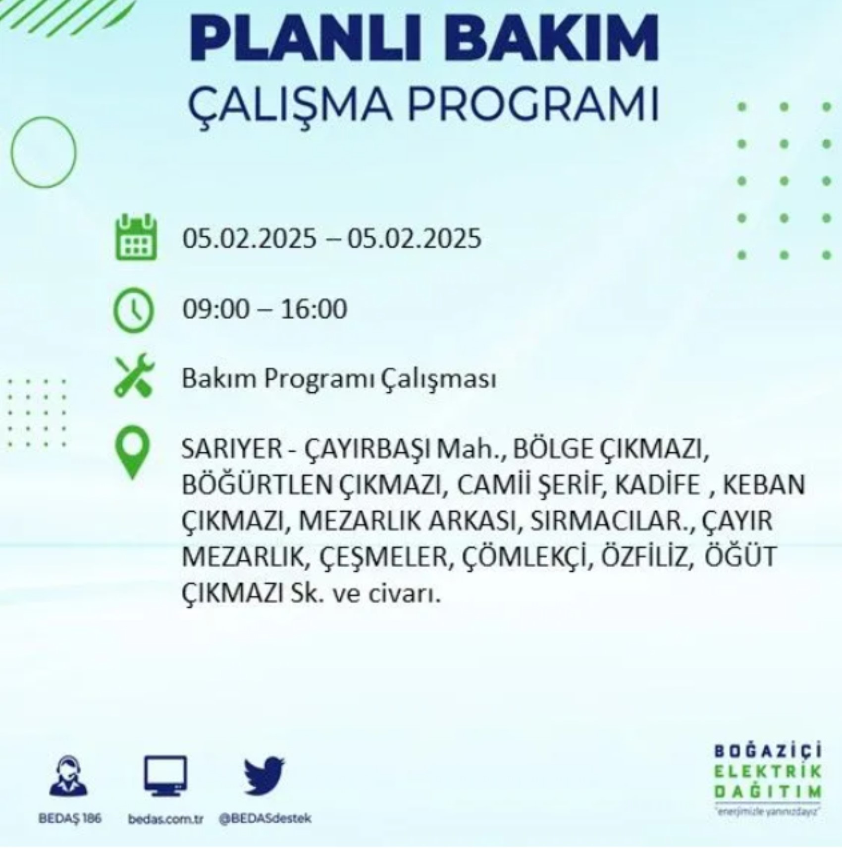 BEDAŞ açıkladı... İstanbul'da elektrik kesintisi: 5 Şubat'ta hangi mahalleler etkilenecek?