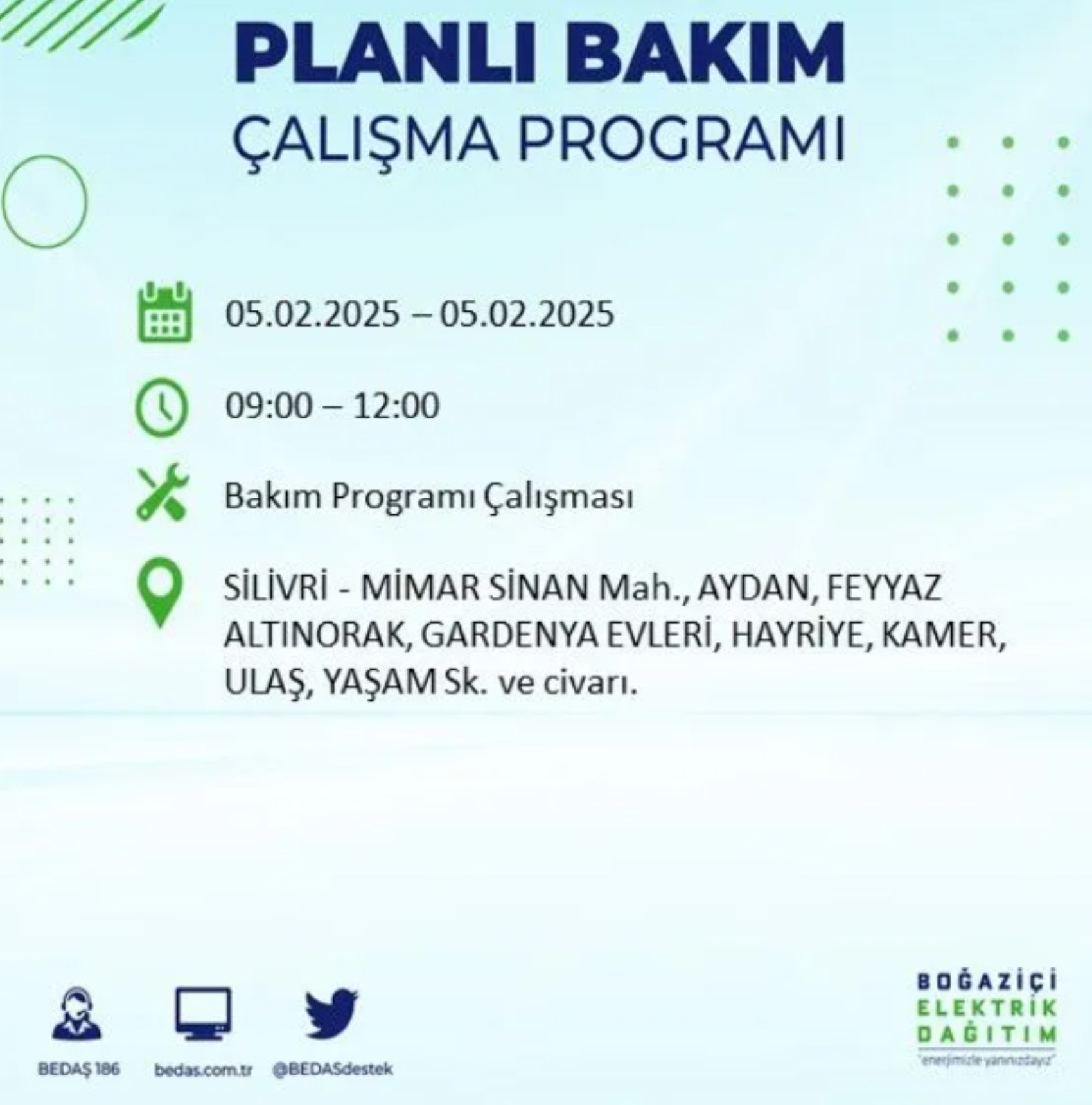 BEDAŞ açıkladı... İstanbul'da elektrik kesintisi: 5 Şubat'ta hangi mahalleler etkilenecek?