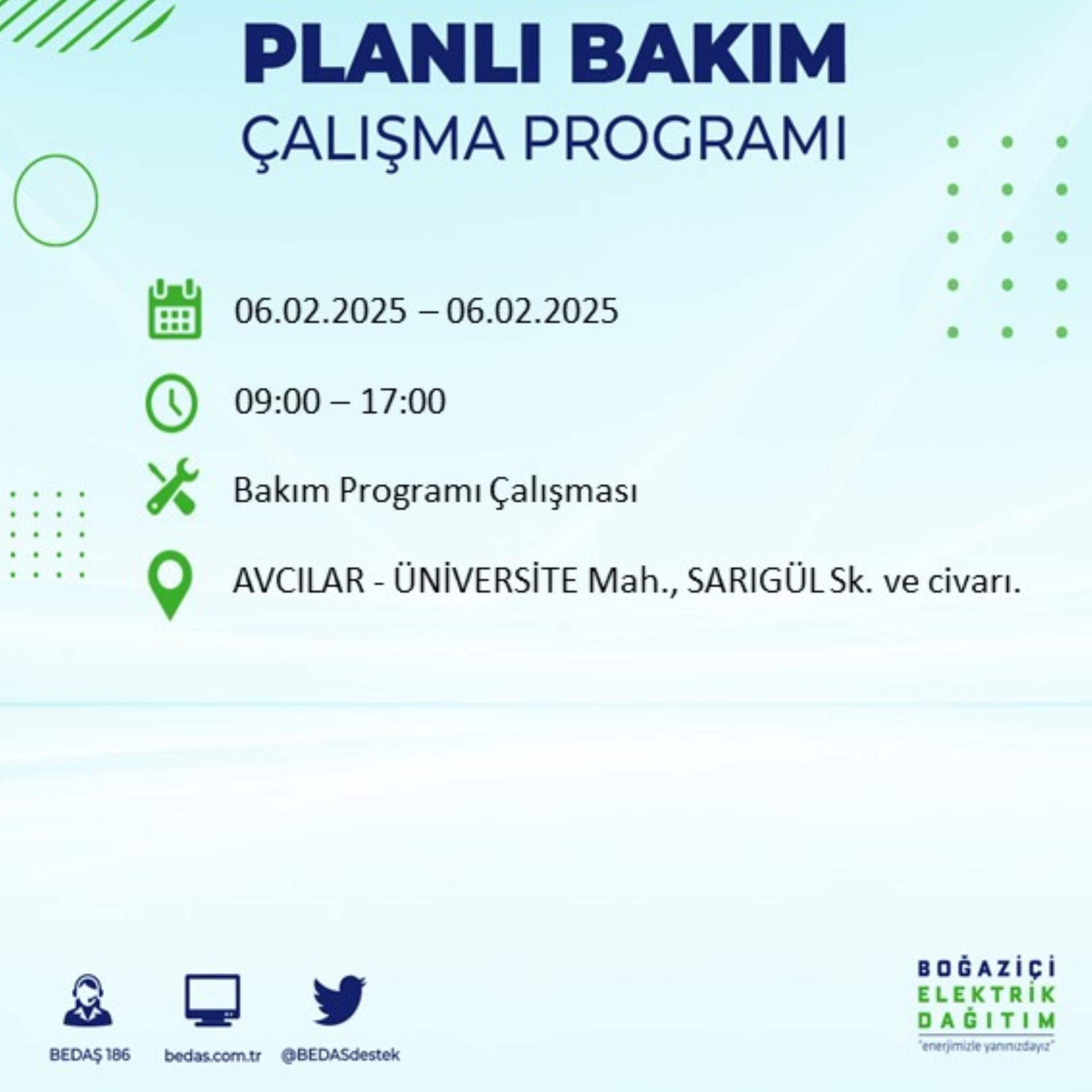 BEDAŞ açıkladı... İstanbul'da elektrik kesintisi: 6 Şubat'ta hangi mahalleler etkilenecek?