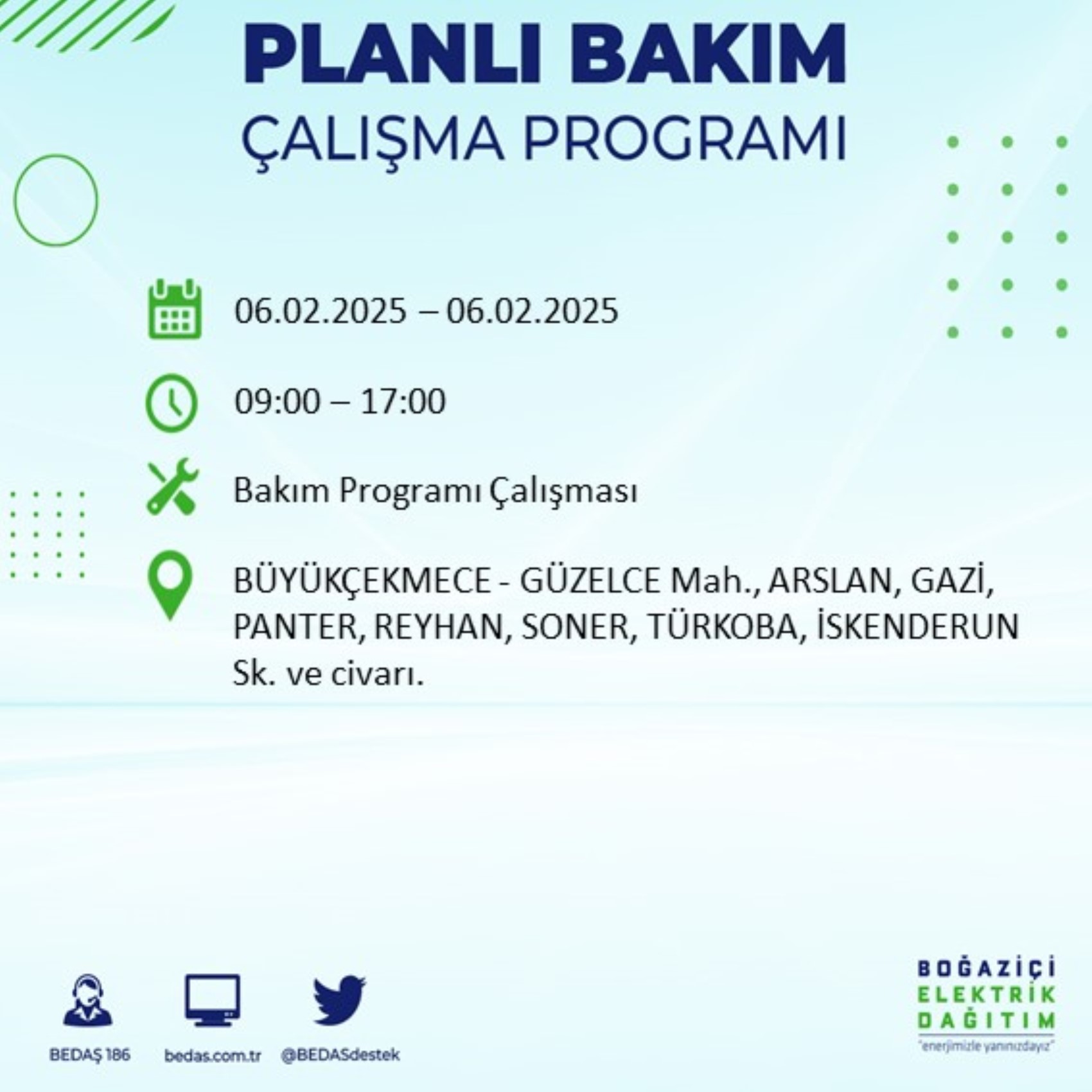 BEDAŞ açıkladı... İstanbul'da elektrik kesintisi: 6 Şubat'ta hangi mahalleler etkilenecek?