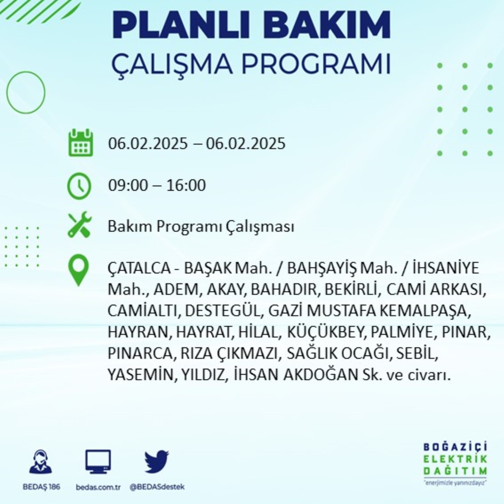 BEDAŞ açıkladı... İstanbul'da elektrik kesintisi: 6 Şubat'ta hangi mahalleler etkilenecek?