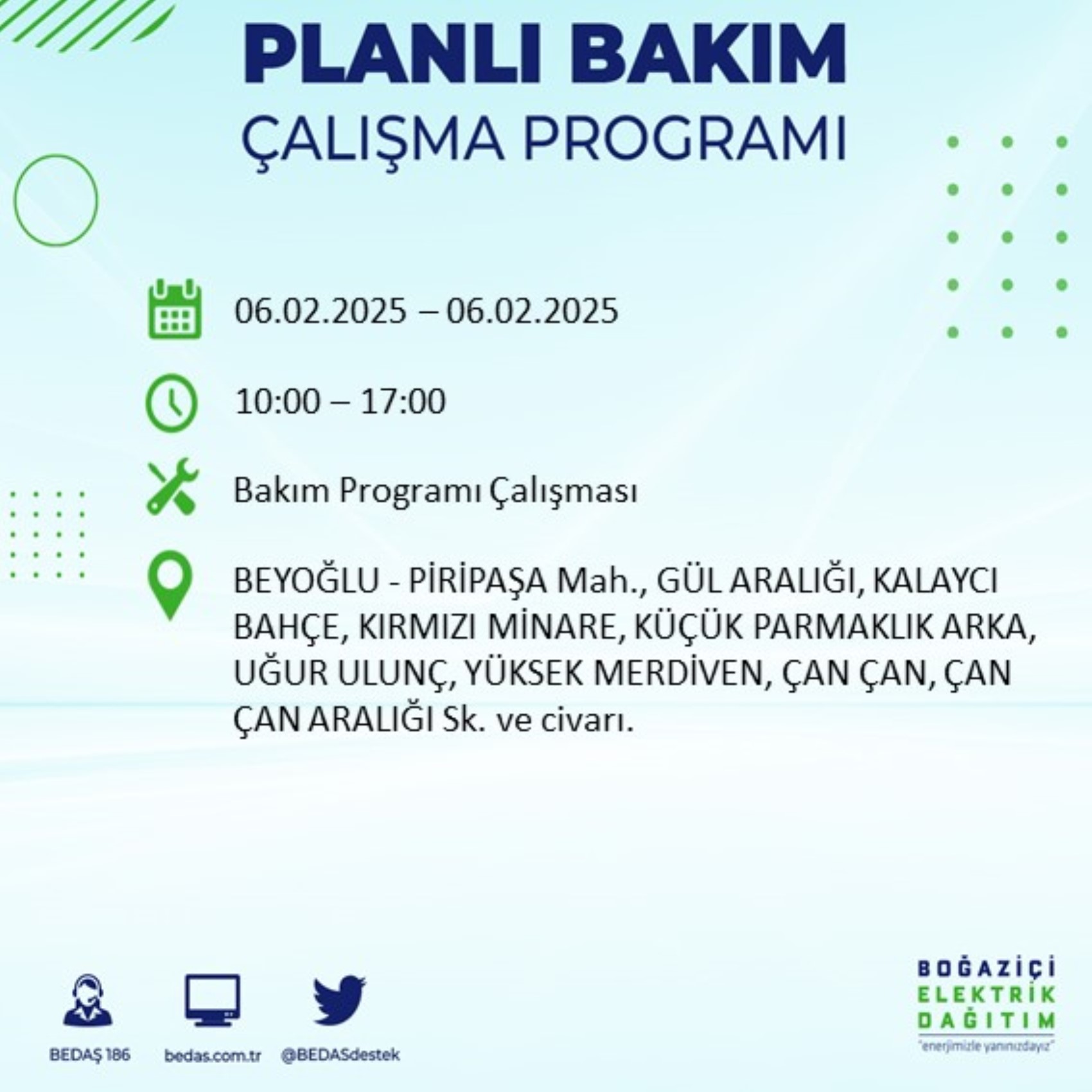 BEDAŞ açıkladı... İstanbul'da elektrik kesintisi: 6 Şubat'ta hangi mahalleler etkilenecek?