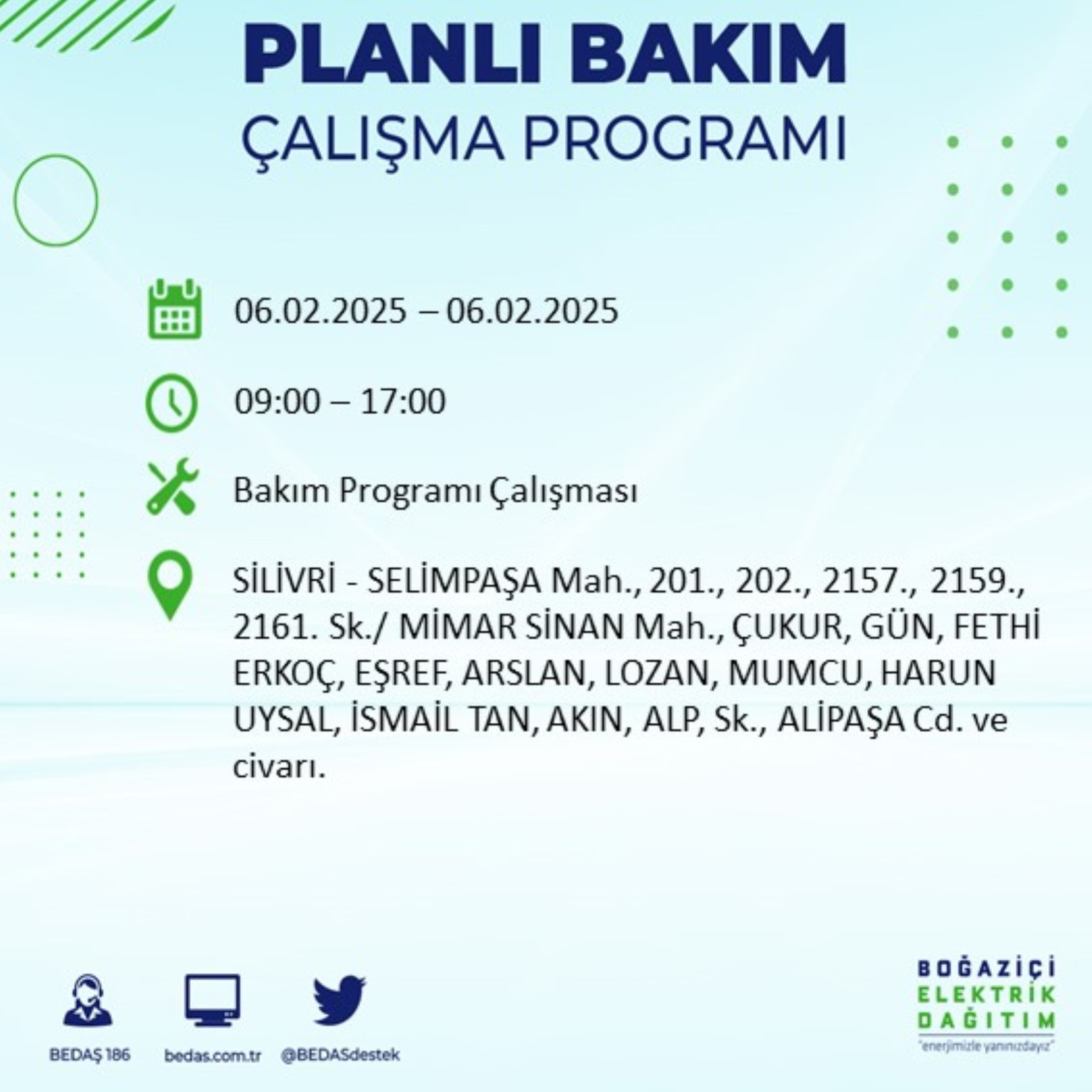 BEDAŞ açıkladı... İstanbul'da elektrik kesintisi: 6 Şubat'ta hangi mahalleler etkilenecek?