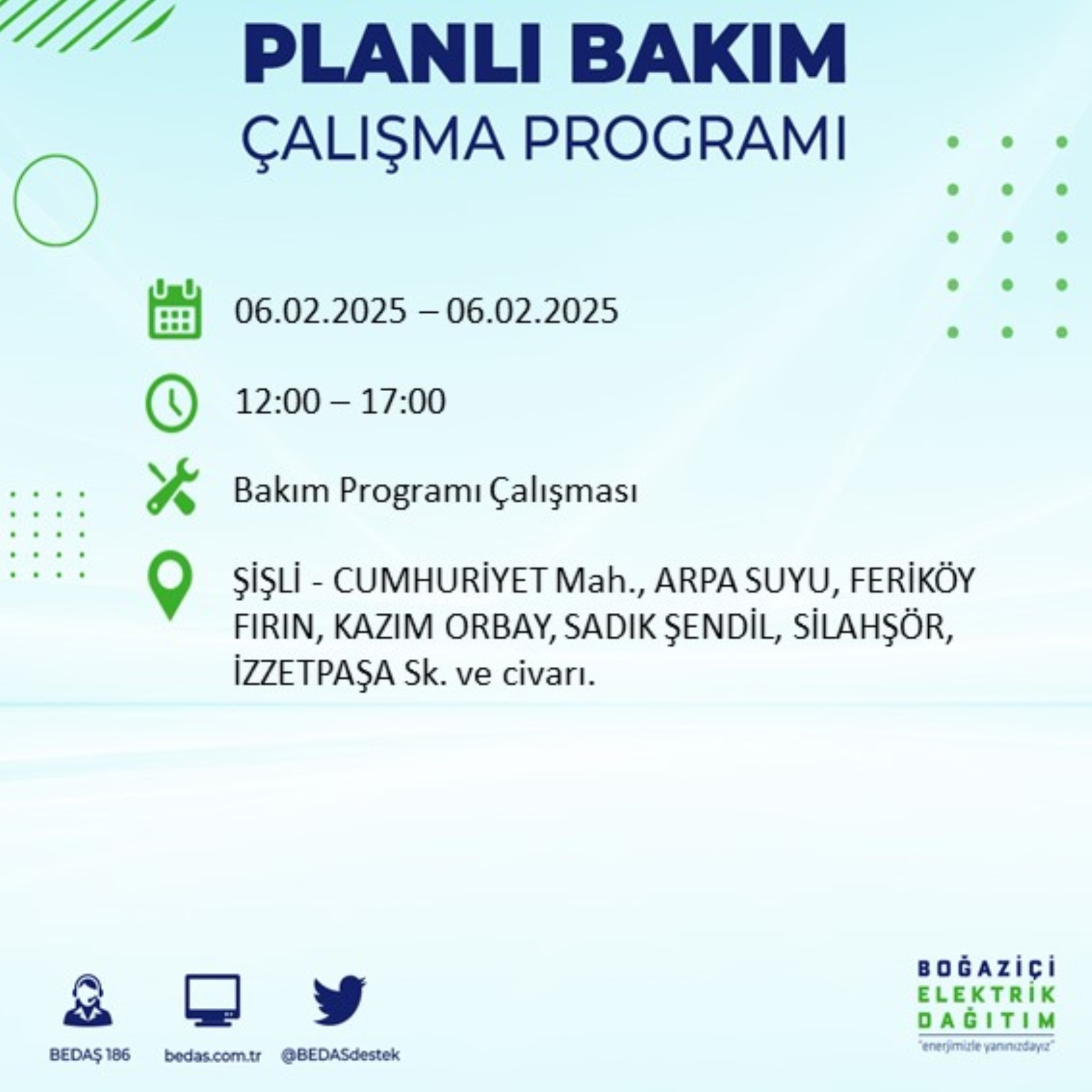 BEDAŞ açıkladı... İstanbul'da elektrik kesintisi: 6 Şubat'ta hangi mahalleler etkilenecek?