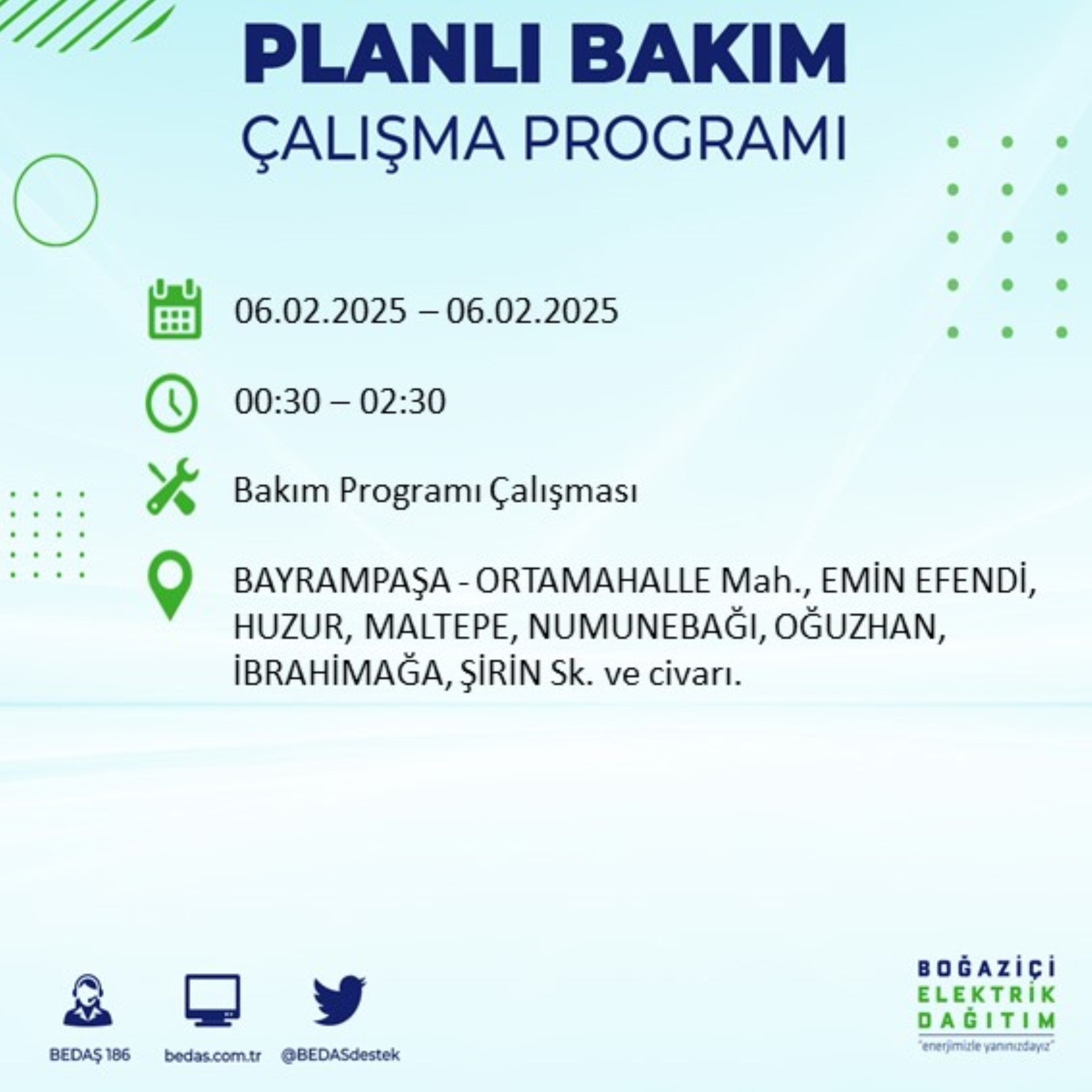 BEDAŞ açıkladı... İstanbul'da elektrik kesintisi: 6 Şubat'ta hangi mahalleler etkilenecek?