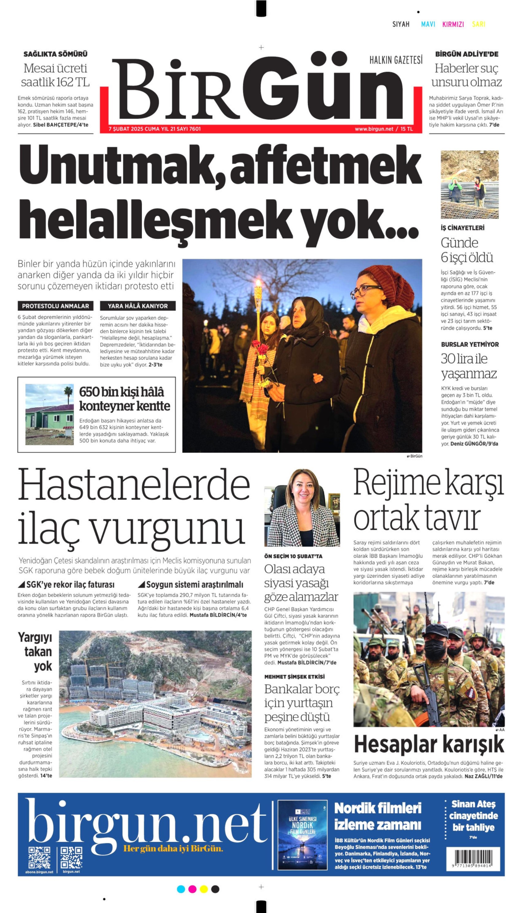 Erdoğan'ın 6 Şubat konuşması gazetelerde: Bizden başkası altından kalkamazdı (7 Şubat 2025 gazete manşetleri)