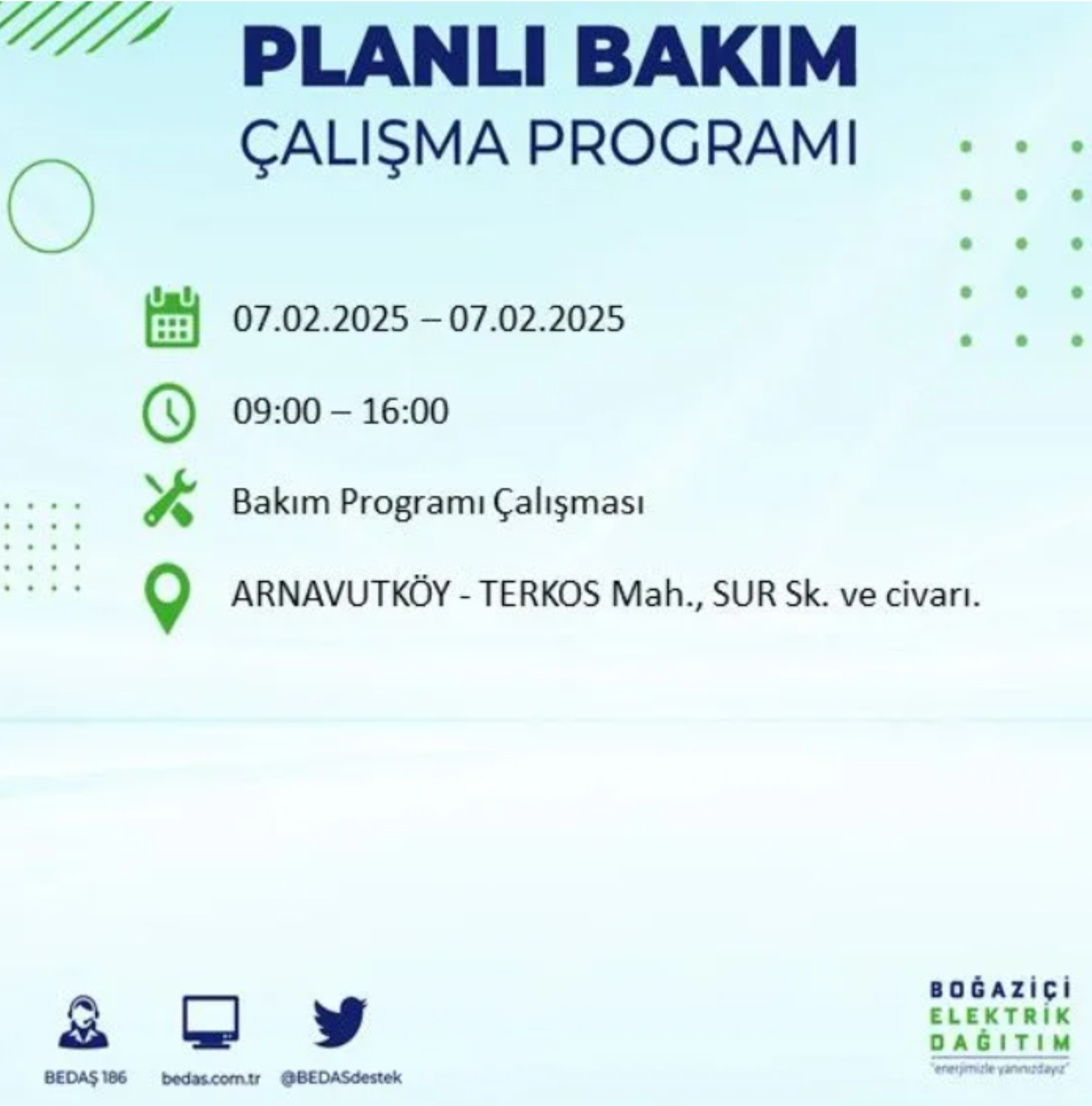 BEDAŞ açıkladı... İstanbul'da elektrik kesintisi: 7 Şubat'ta hangi mahalleler etkilenecek?