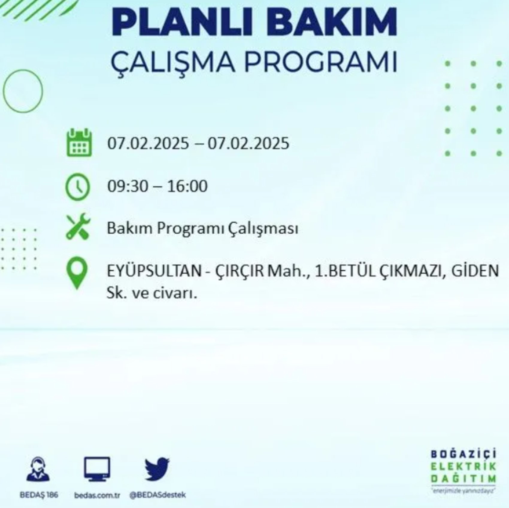 BEDAŞ açıkladı... İstanbul'da elektrik kesintisi: 7 Şubat'ta hangi mahalleler etkilenecek?