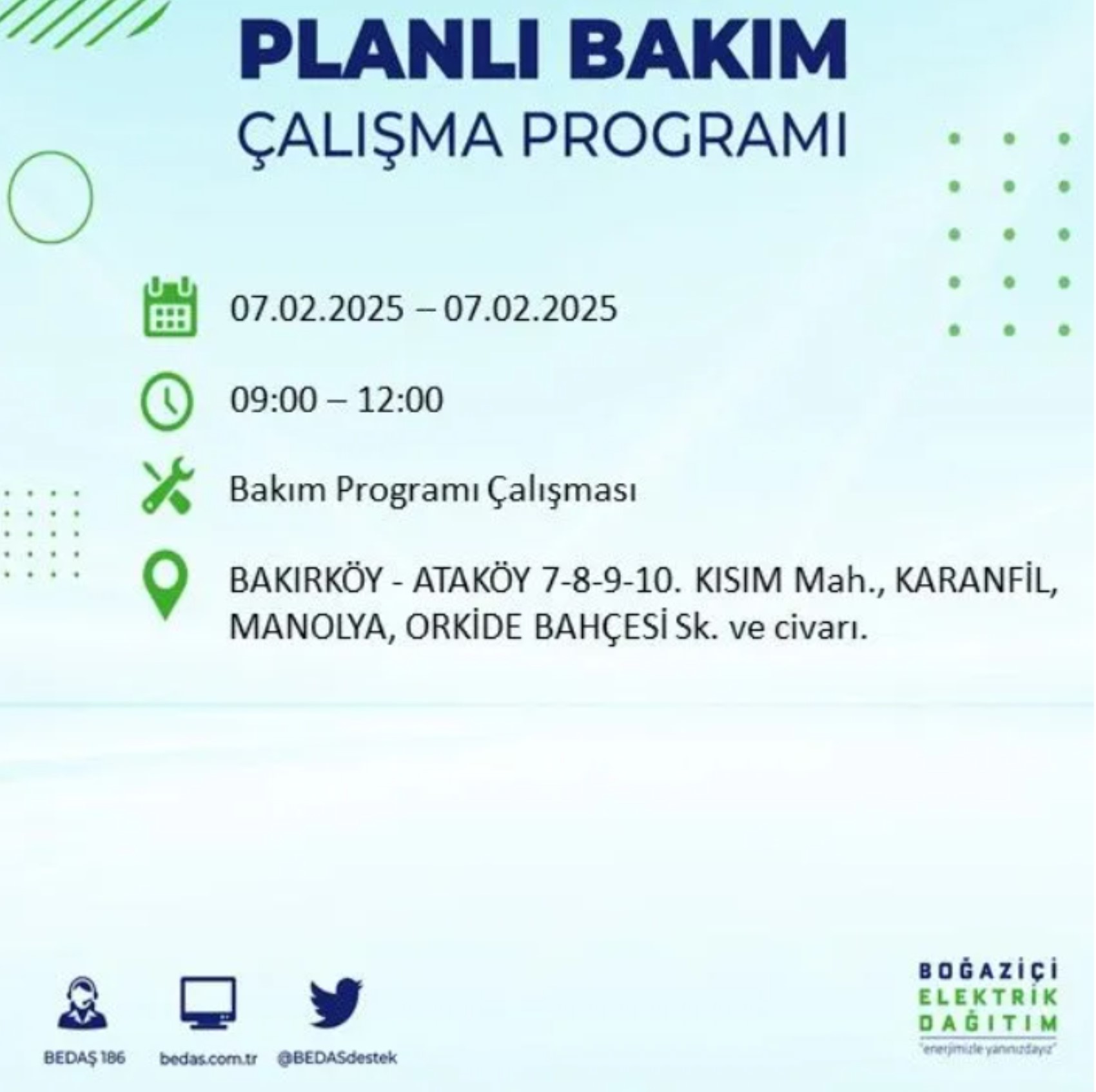 BEDAŞ açıkladı... İstanbul'da elektrik kesintisi: 7 Şubat'ta hangi mahalleler etkilenecek?