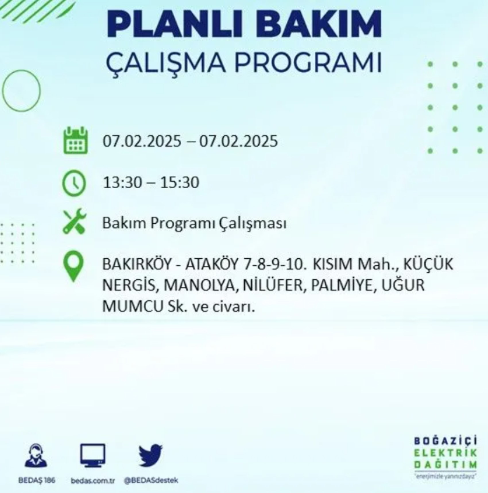 BEDAŞ açıkladı... İstanbul'da elektrik kesintisi: 7 Şubat'ta hangi mahalleler etkilenecek?