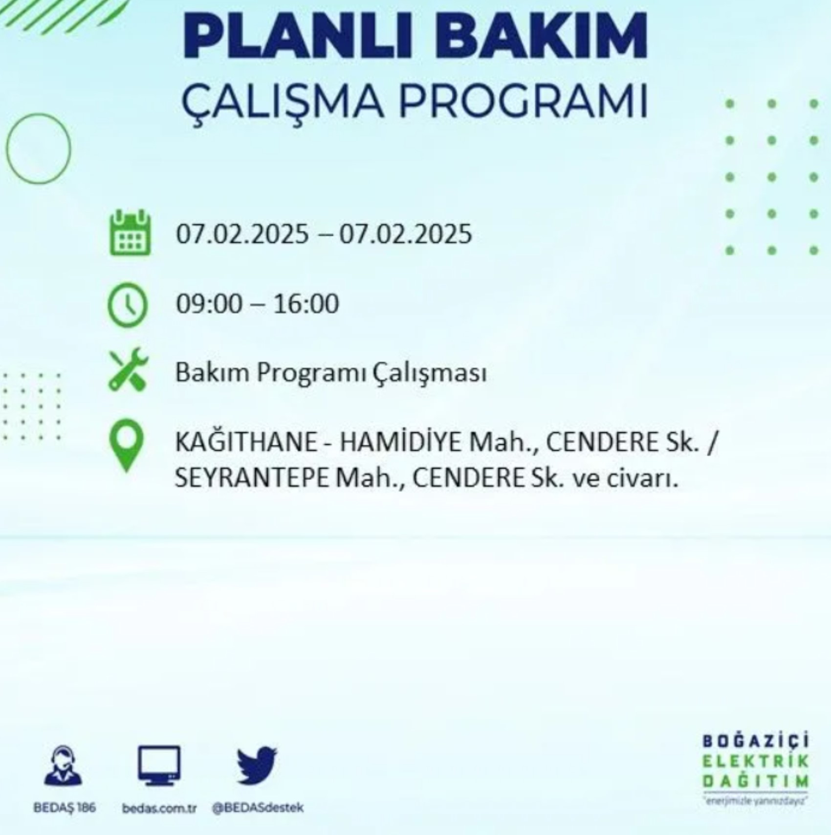 BEDAŞ açıkladı... İstanbul'da elektrik kesintisi: 7 Şubat'ta hangi mahalleler etkilenecek?