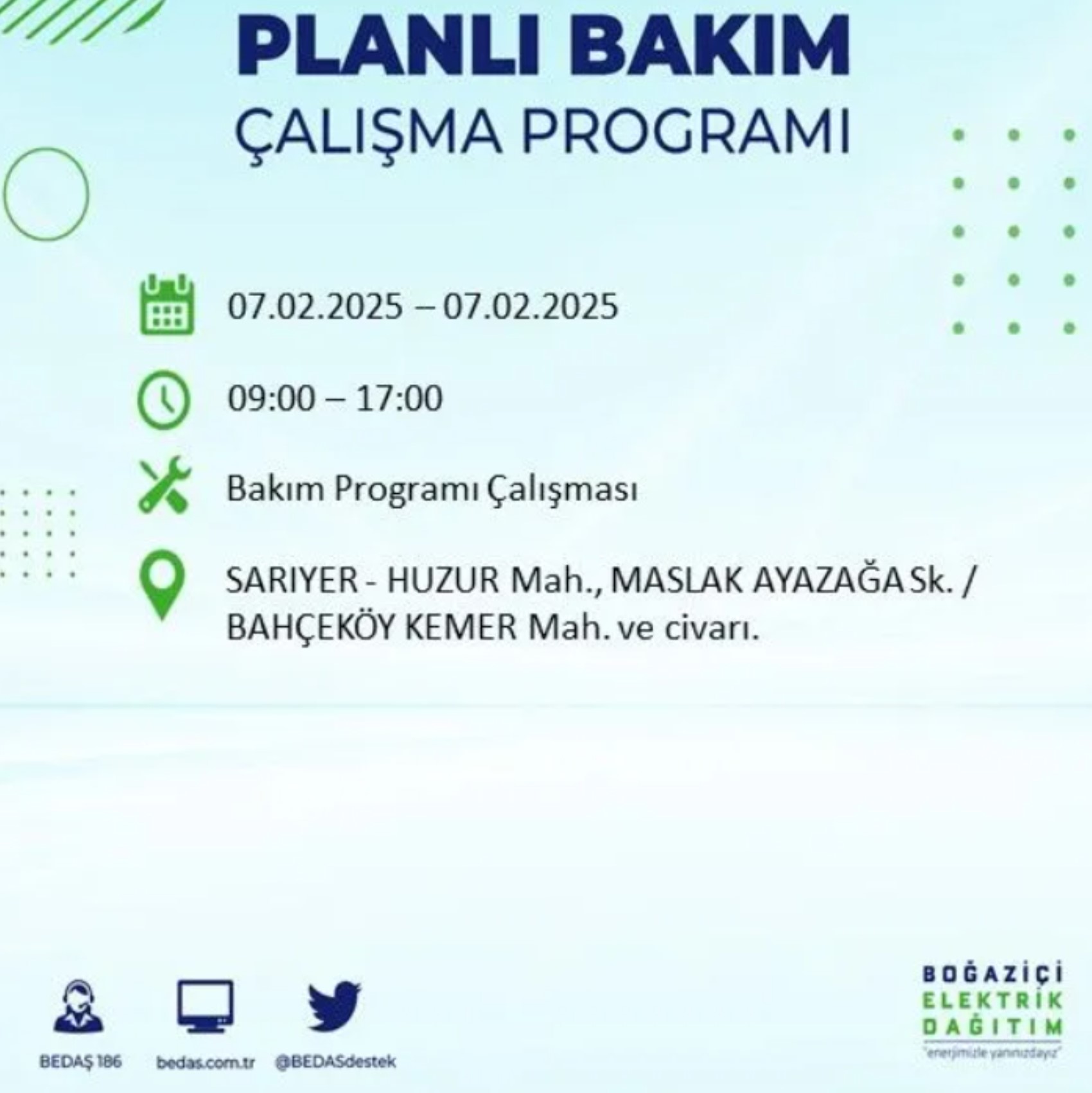 BEDAŞ açıkladı... İstanbul'da elektrik kesintisi: 7 Şubat'ta hangi mahalleler etkilenecek?