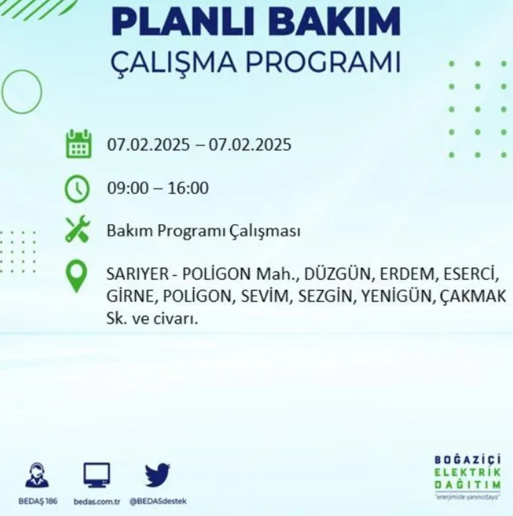 BEDAŞ açıkladı... İstanbul'da elektrik kesintisi: 7 Şubat'ta hangi mahalleler etkilenecek?