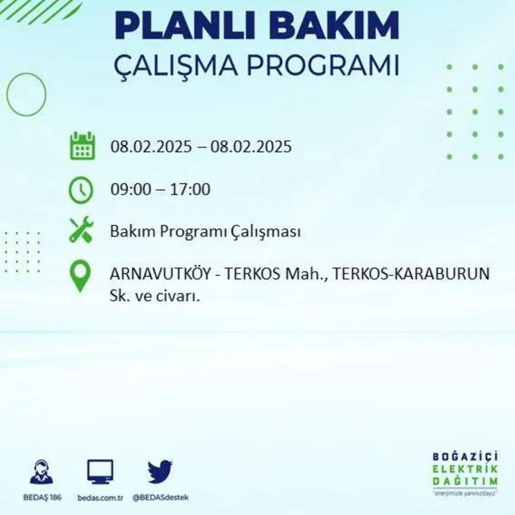 BEDAŞ açıkladı... Bugün İstanbul'da nerede elektrik kesintisi yaşanacak? (8 Şubat 2025 Cumartesi)