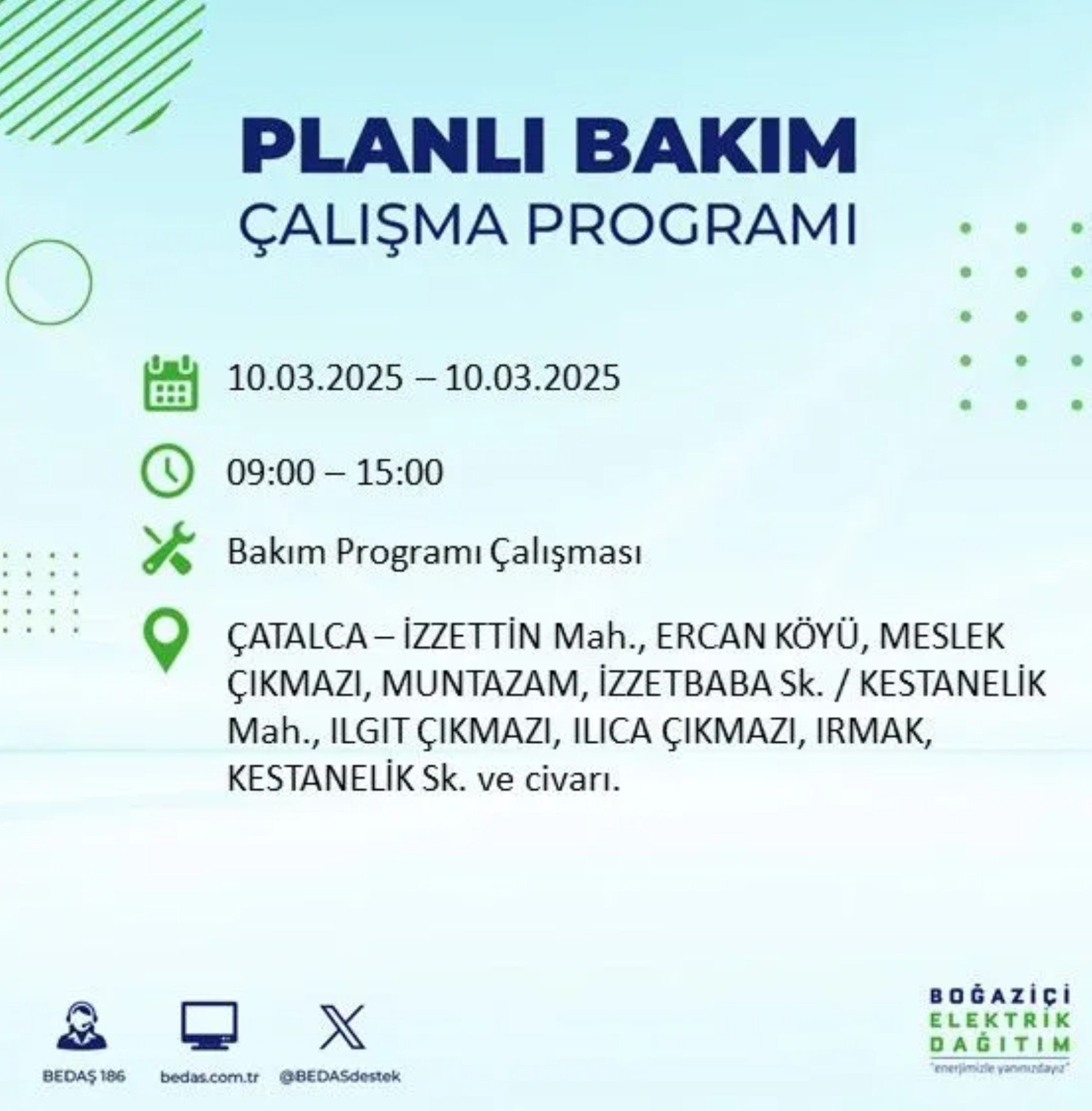 BEDAŞ açıkladı... İstanbul'da elektrik kesintisi: 10 Mart'ta hangi mahalleler etkilenecek?