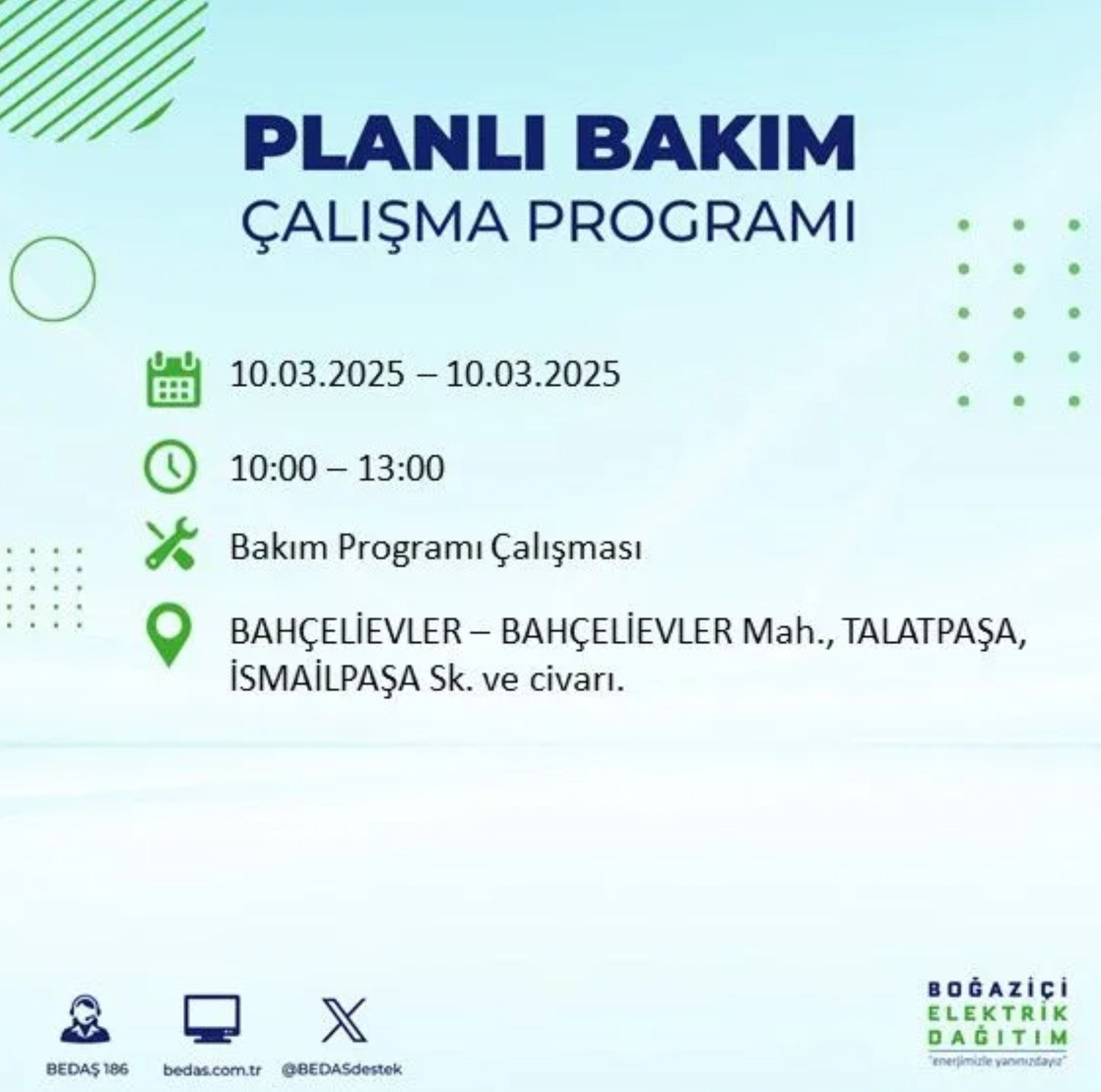 BEDAŞ açıkladı... İstanbul'da elektrik kesintisi: 10 Mart'ta hangi mahalleler etkilenecek?