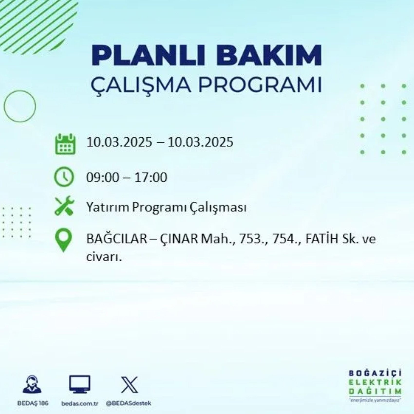 BEDAŞ açıkladı... İstanbul'da elektrik kesintisi: 10 Mart'ta hangi mahalleler etkilenecek?