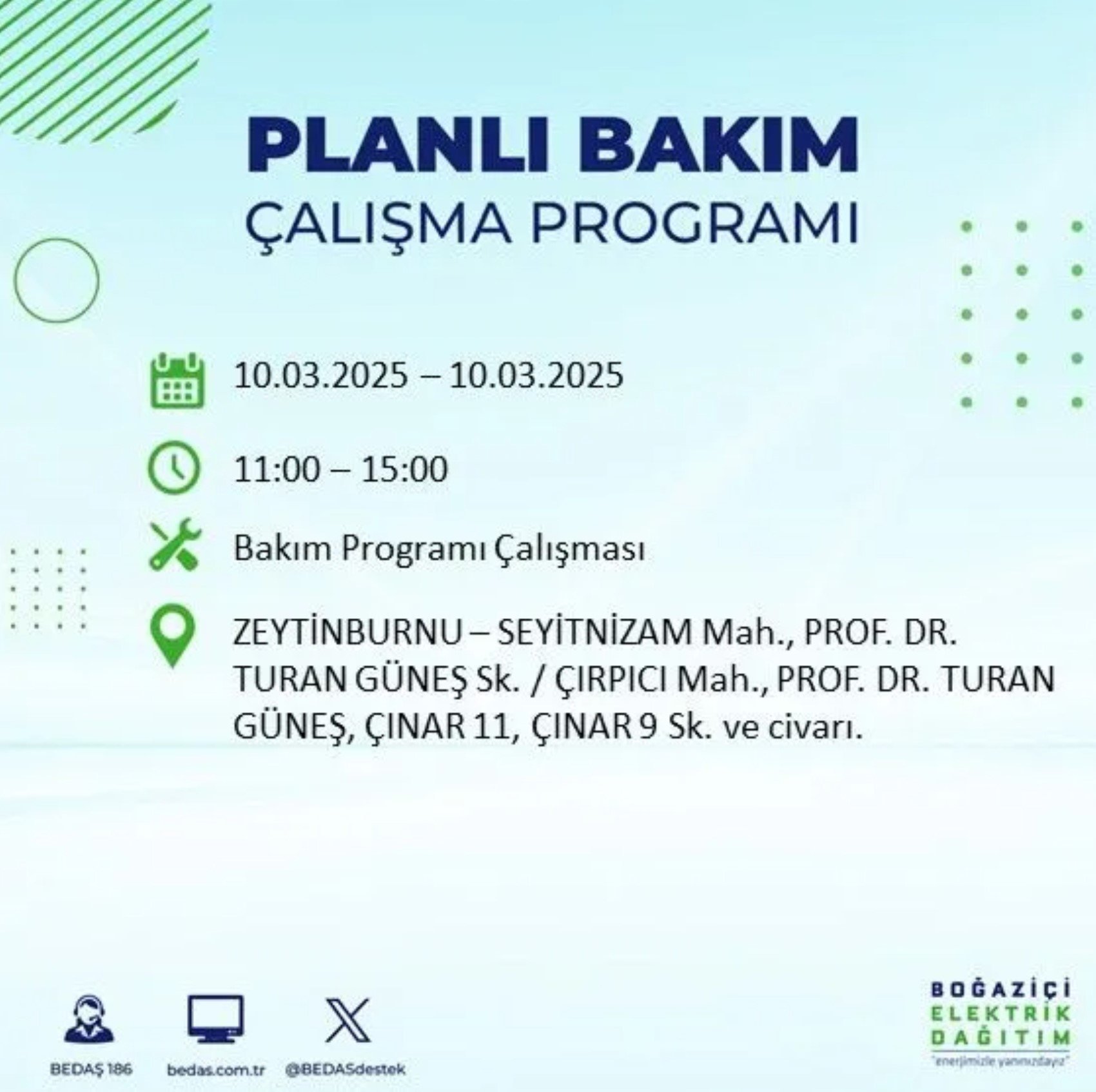 BEDAŞ açıkladı... İstanbul'da elektrik kesintisi: 10 Mart'ta hangi mahalleler etkilenecek?