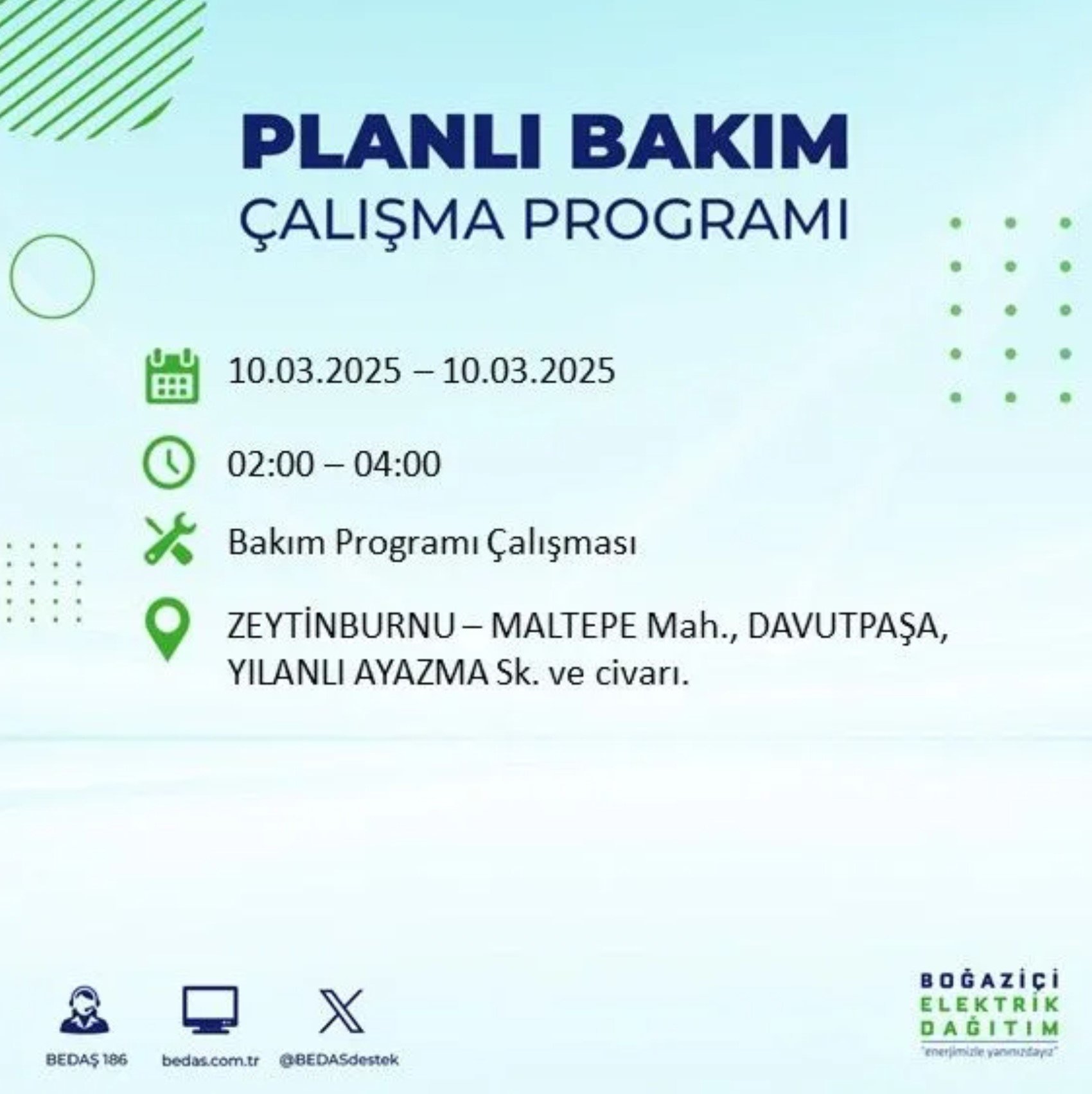 BEDAŞ açıkladı... İstanbul'da elektrik kesintisi: 10 Mart'ta hangi mahalleler etkilenecek?