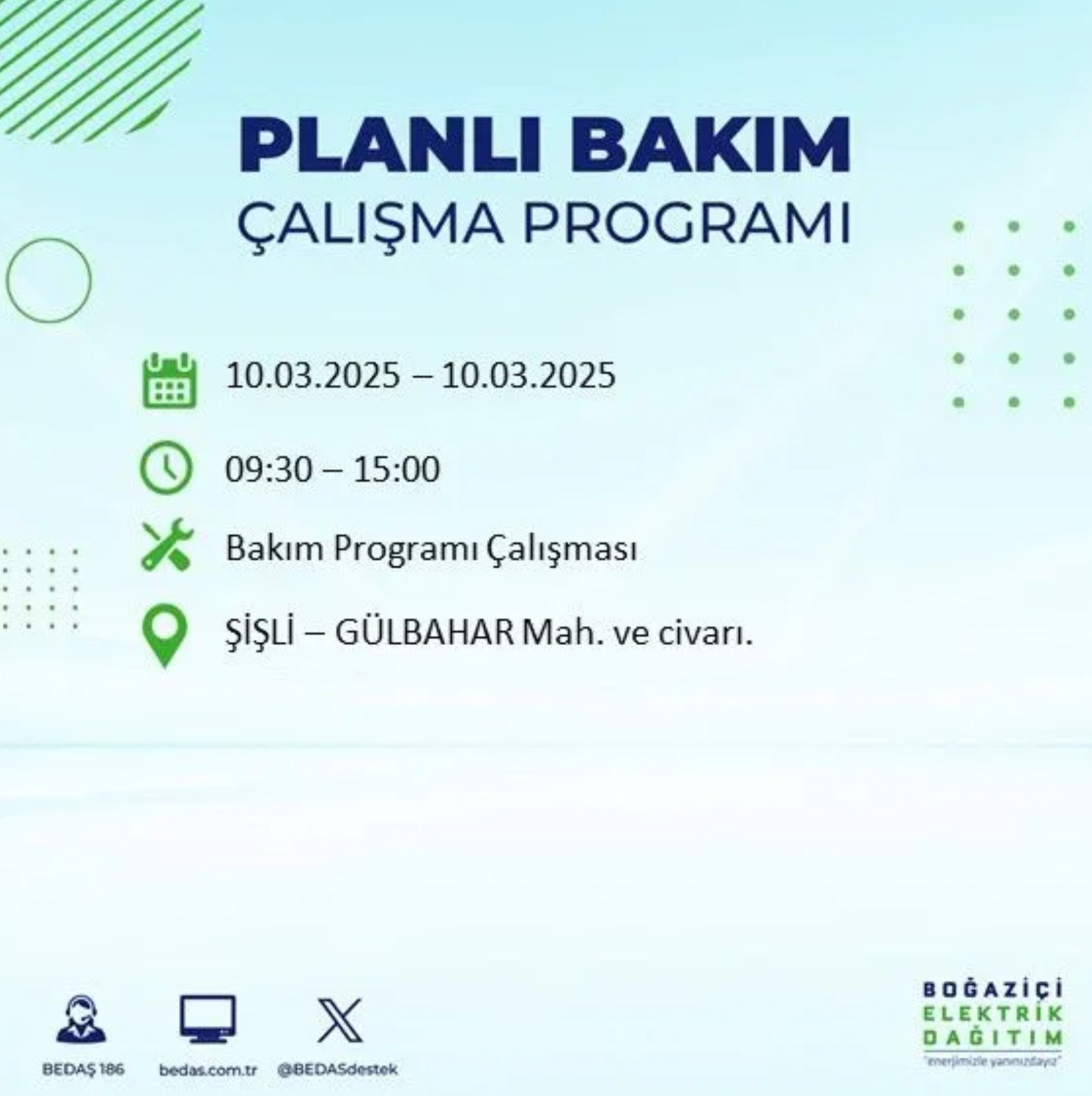 BEDAŞ açıkladı... İstanbul'da elektrik kesintisi: 10 Mart'ta hangi mahalleler etkilenecek?