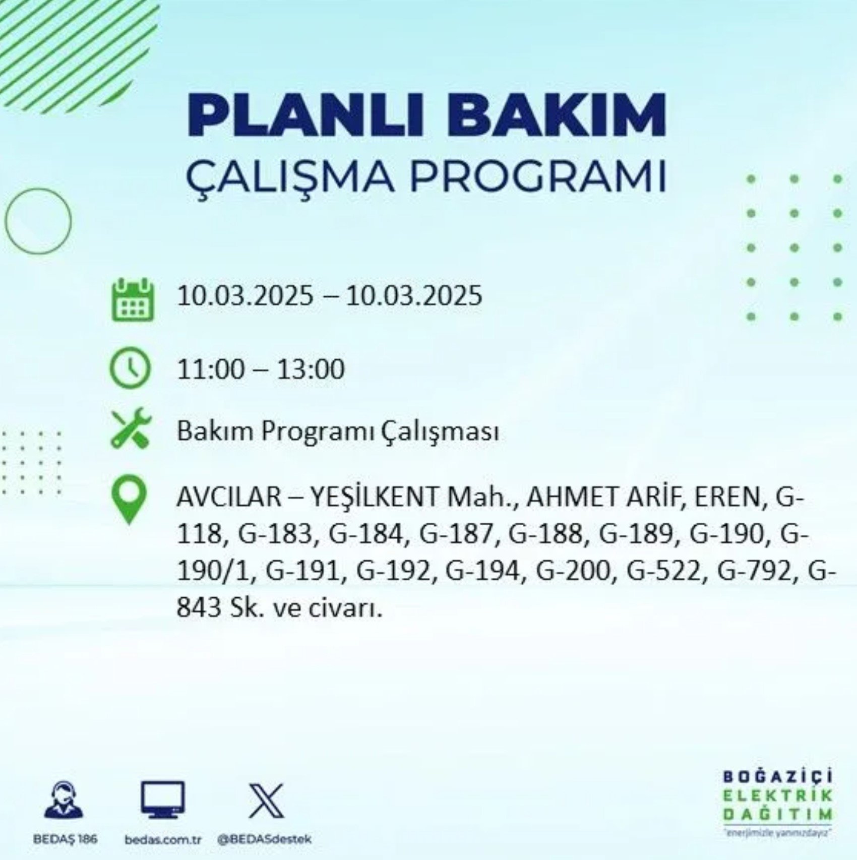 BEDAŞ açıkladı... İstanbul'da elektrik kesintisi: 10 Mart'ta hangi mahalleler etkilenecek?