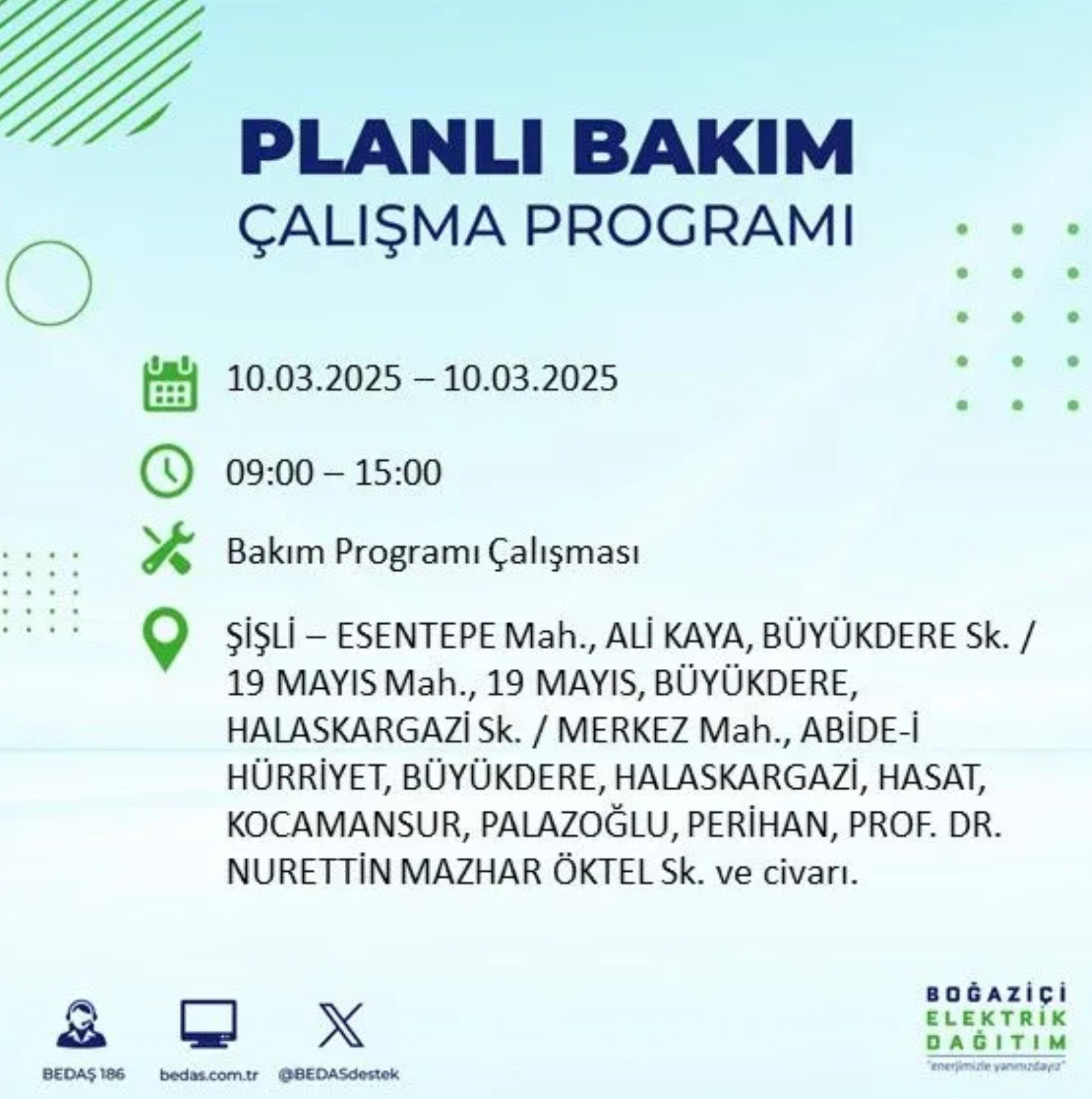 BEDAŞ açıkladı... İstanbul'da elektrik kesintisi: 10 Mart'ta hangi mahalleler etkilenecek?