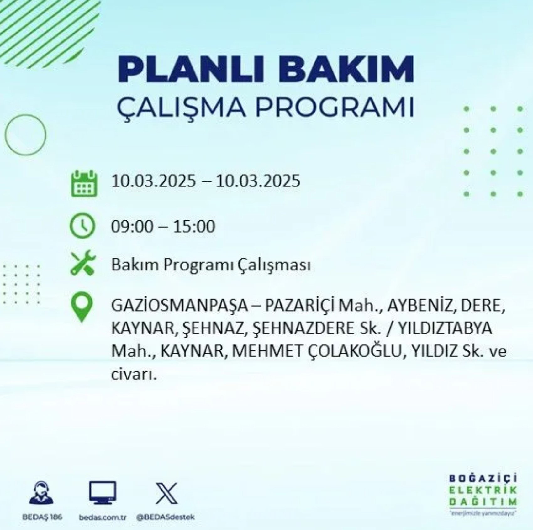 BEDAŞ açıkladı... İstanbul'da elektrik kesintisi: 10 Mart'ta hangi mahalleler etkilenecek?