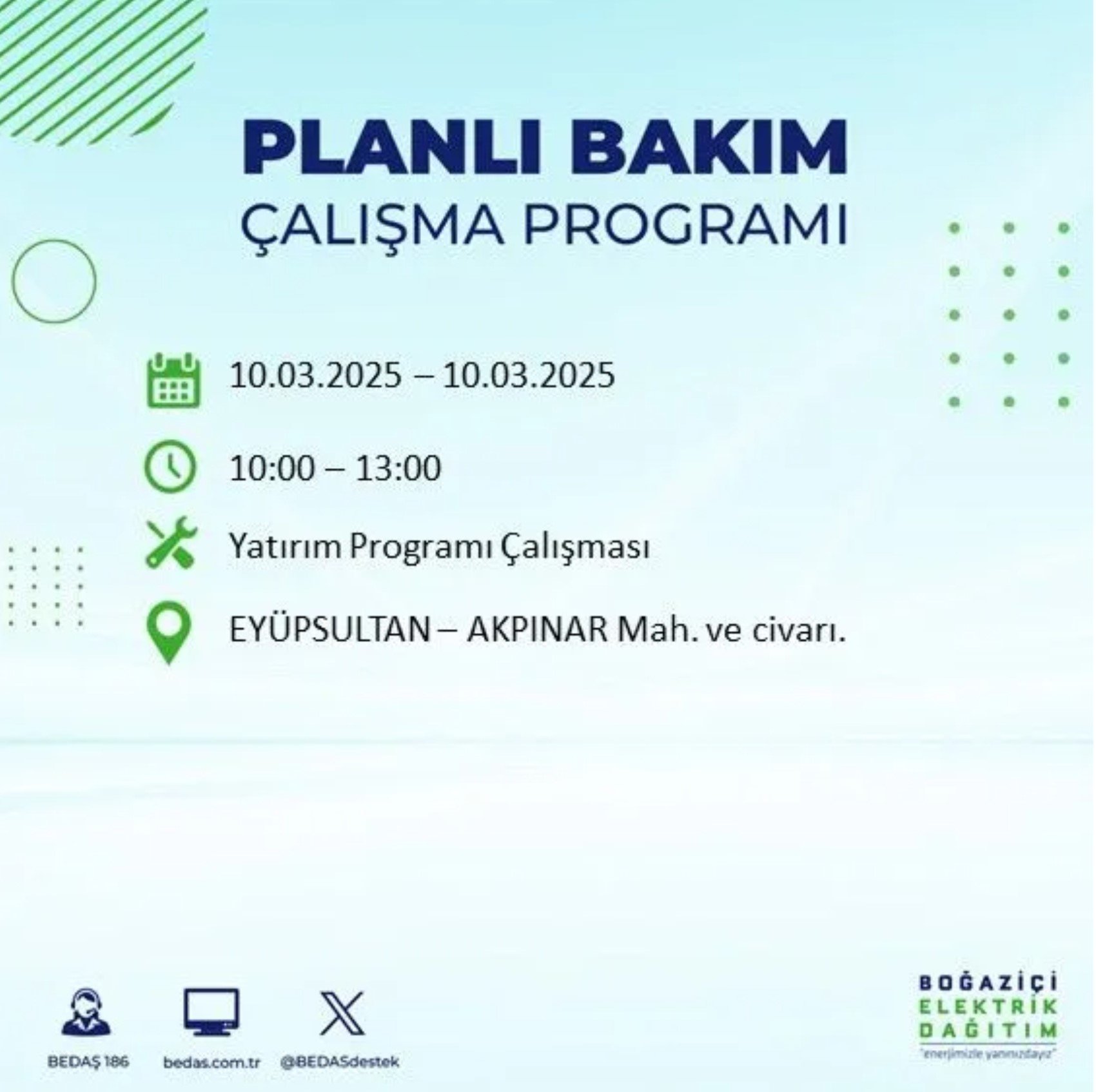 BEDAŞ açıkladı... İstanbul'da elektrik kesintisi: 10 Mart'ta hangi mahalleler etkilenecek?