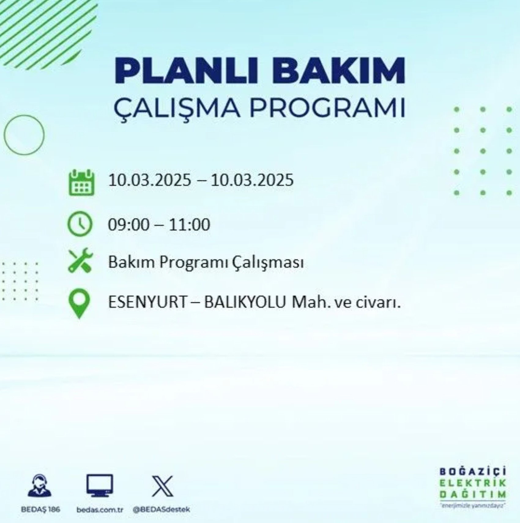 BEDAŞ açıkladı... İstanbul'da elektrik kesintisi: 10 Mart'ta hangi mahalleler etkilenecek?