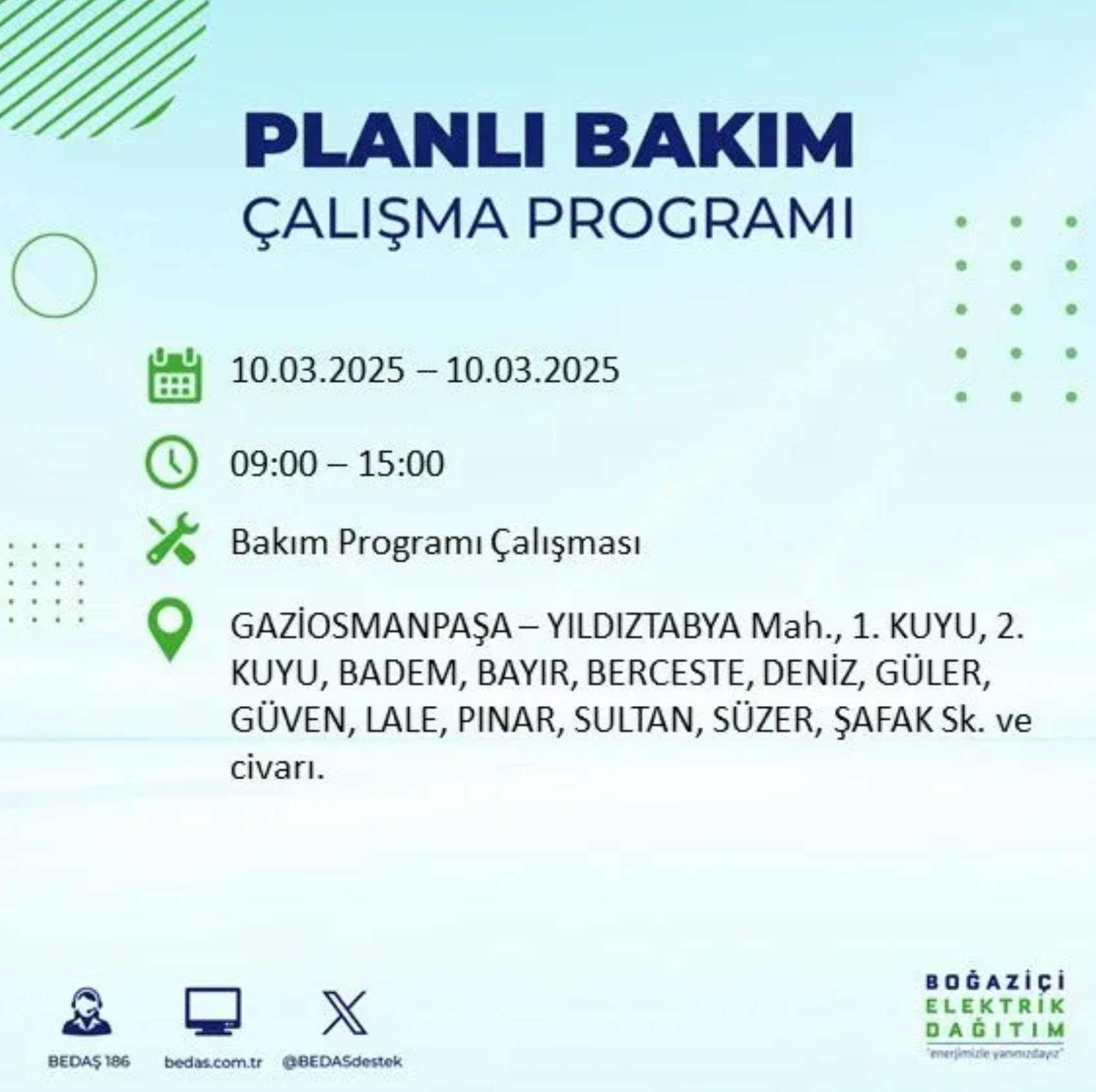 BEDAŞ açıkladı... İstanbul'da elektrik kesintisi: 10 Mart'ta hangi mahalleler etkilenecek?