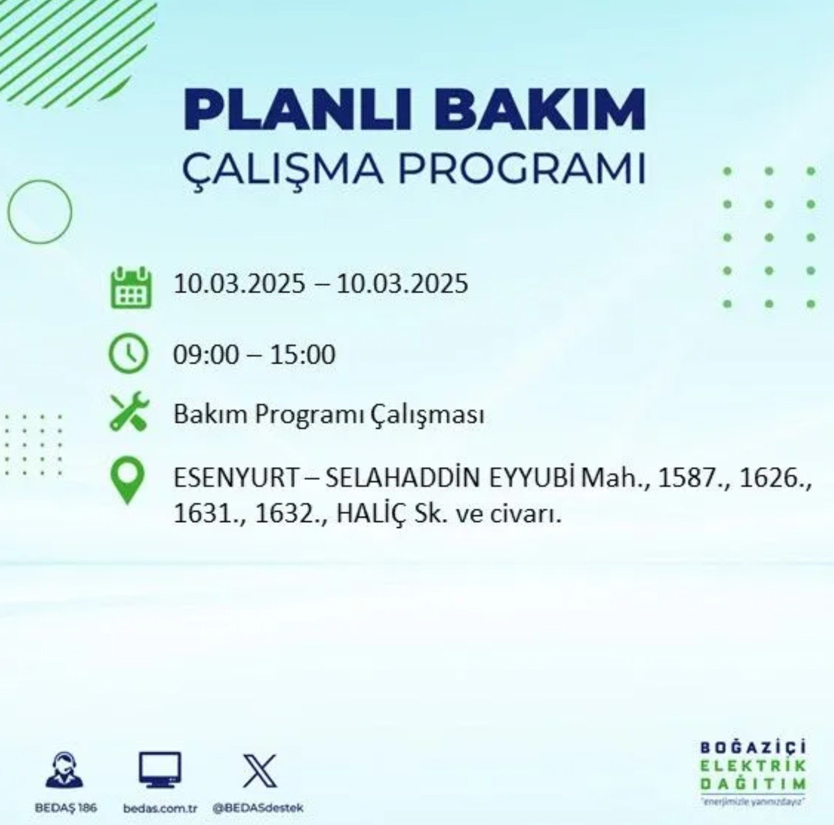 BEDAŞ açıkladı... İstanbul'da elektrik kesintisi: 10 Mart'ta hangi mahalleler etkilenecek?