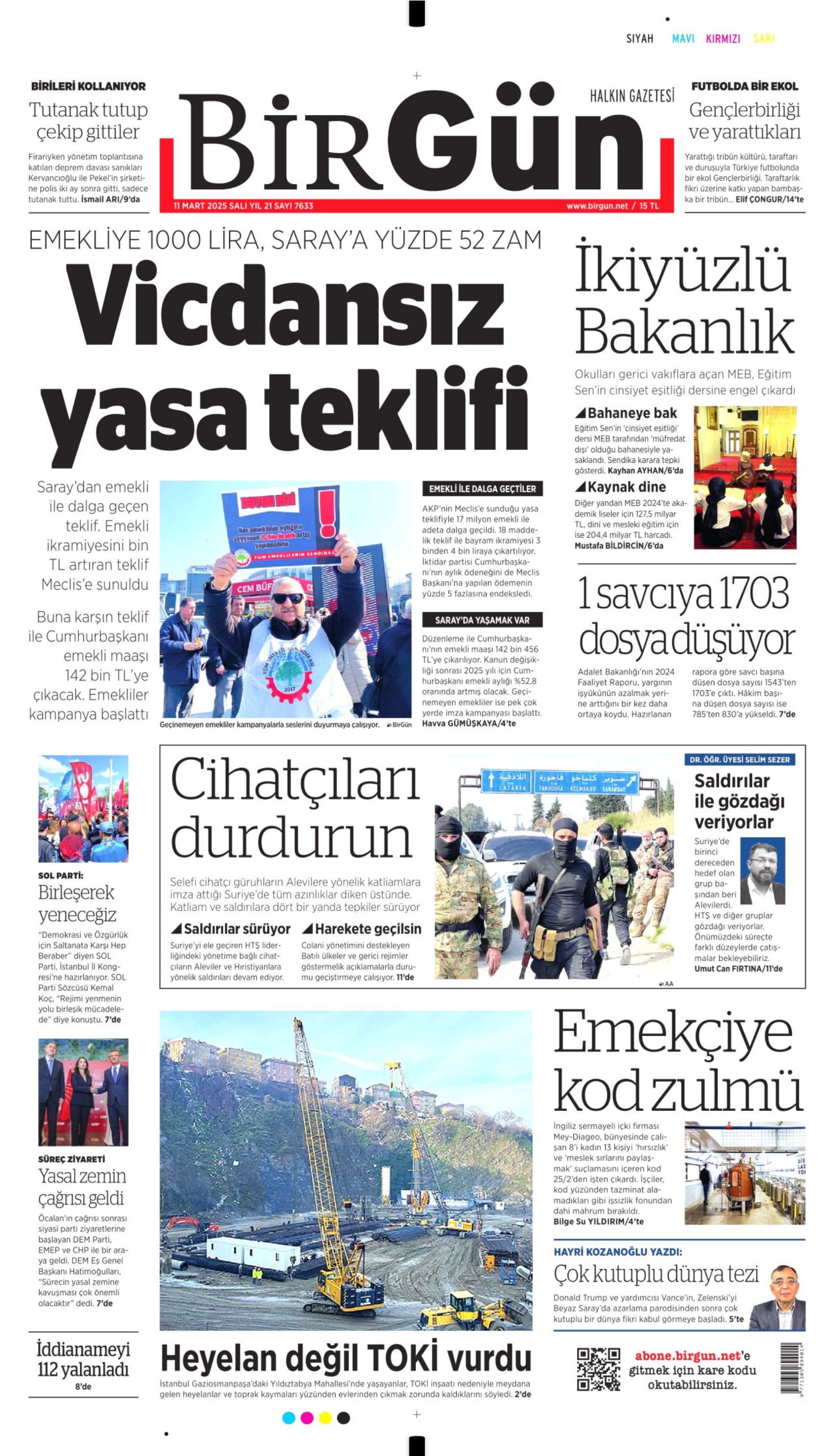 11 Mart 2025 gazete manşetleri