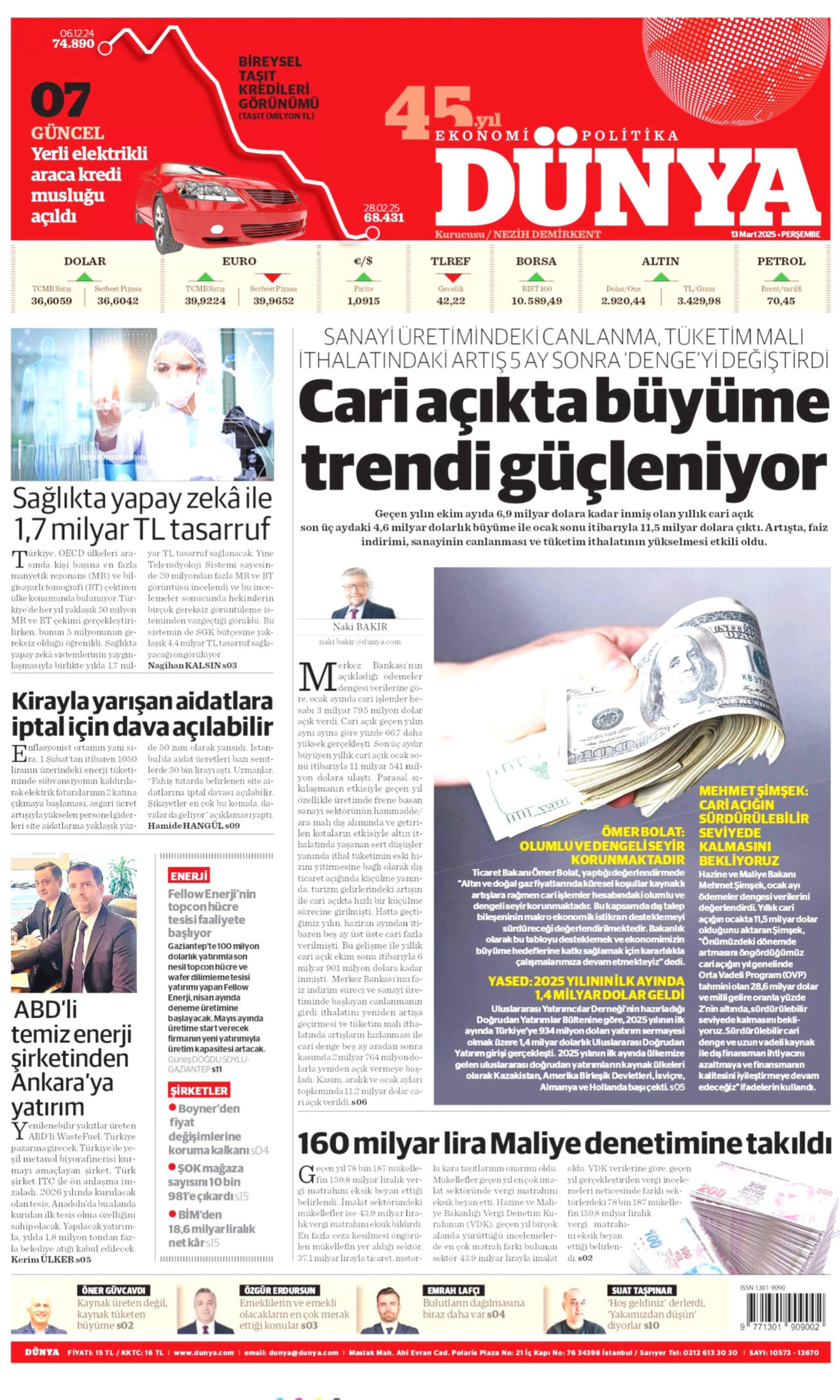 13 Mart 2025 gazete manşetleri: Gazeteler, Erdoğan'ın '3 bin liradan 4 bine çıktı, daha ne olacak' çıkışını nasıl gördü?
