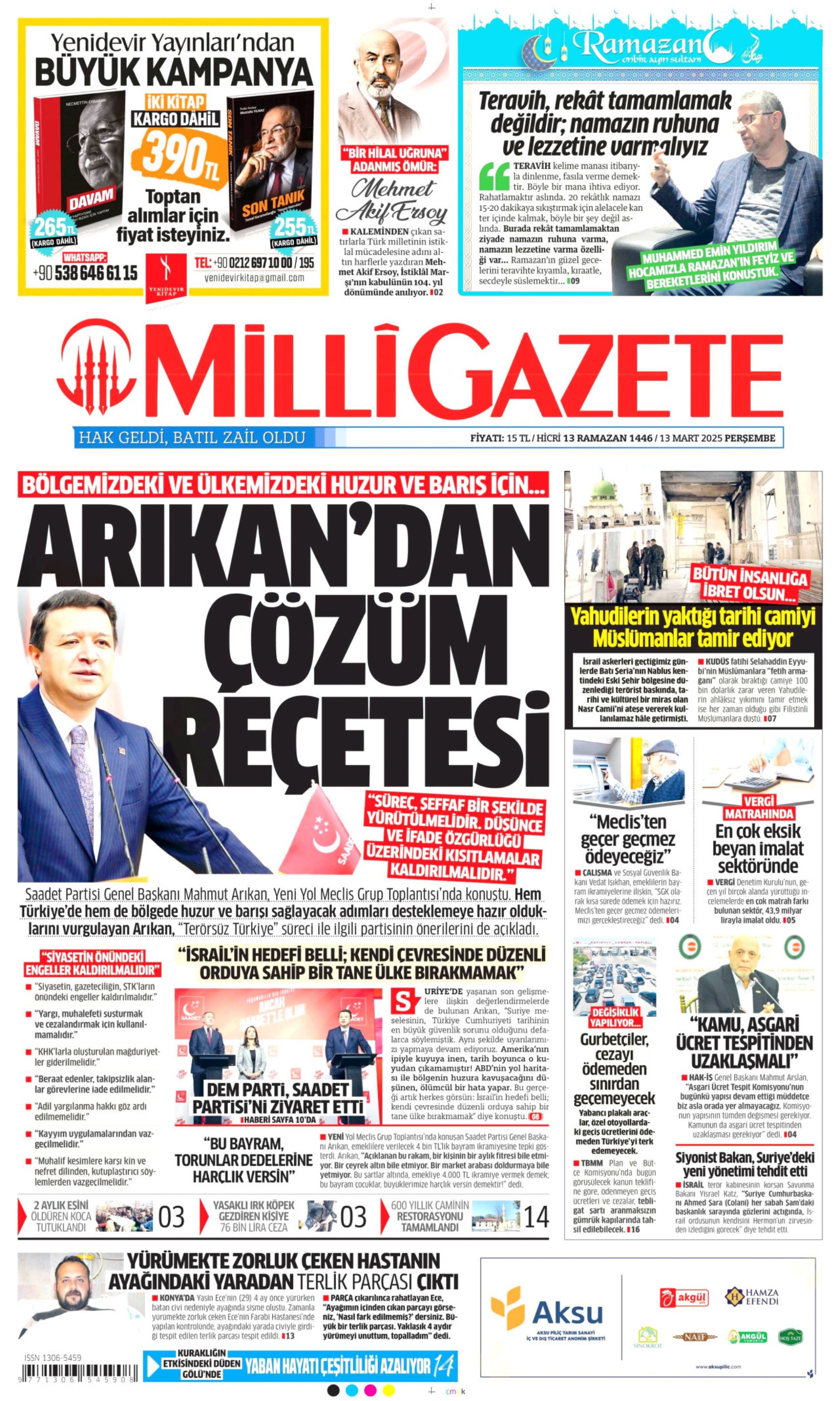 13 Mart 2025 gazete manşetleri: Gazeteler, Erdoğan'ın '3 bin liradan 4 bine çıktı, daha ne olacak' çıkışını nasıl gördü?