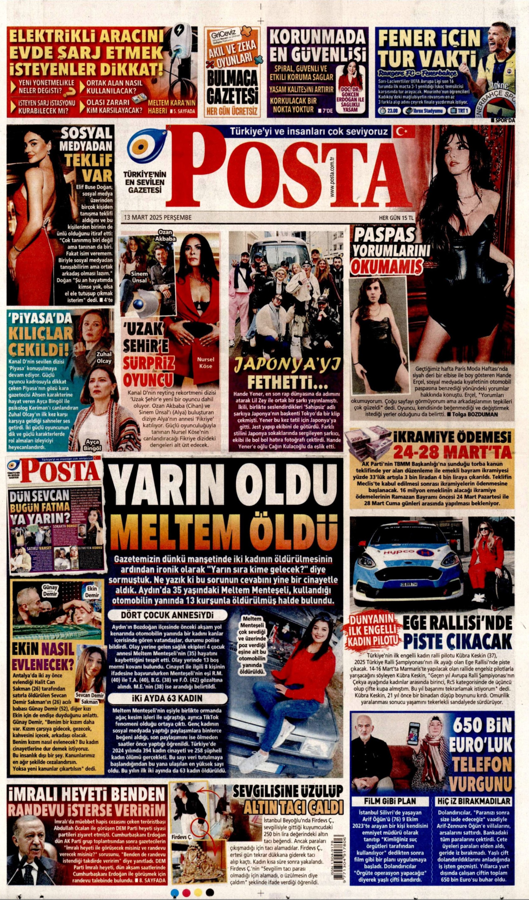 13 Mart 2025 gazete manşetleri: Gazeteler, Erdoğan'ın '3 bin liradan 4 bine çıktı, daha ne olacak' çıkışını nasıl gördü?