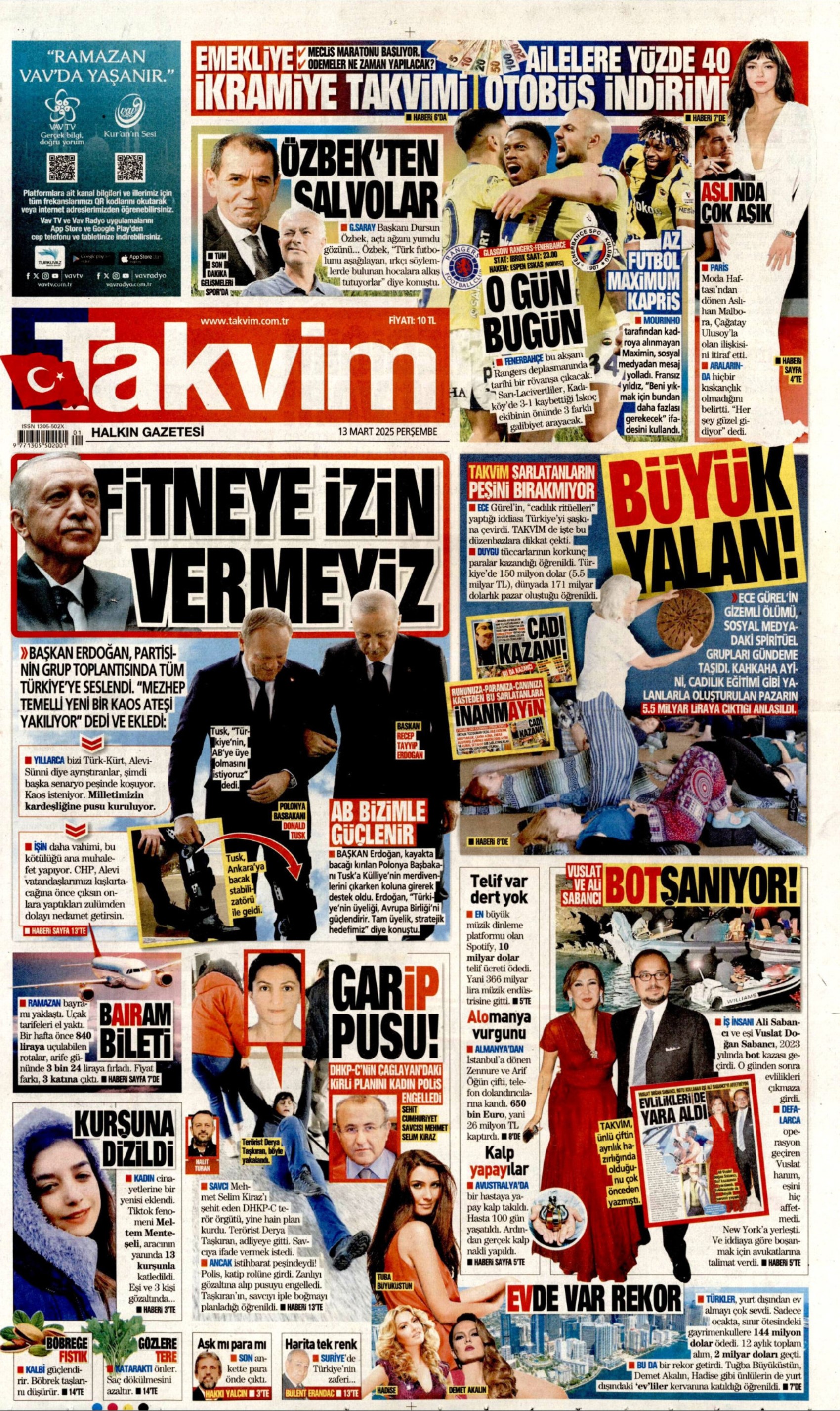 13 Mart 2025 gazete manşetleri: Gazeteler, Erdoğan'ın '3 bin liradan 4 bine çıktı, daha ne olacak' çıkışını nasıl gördü?