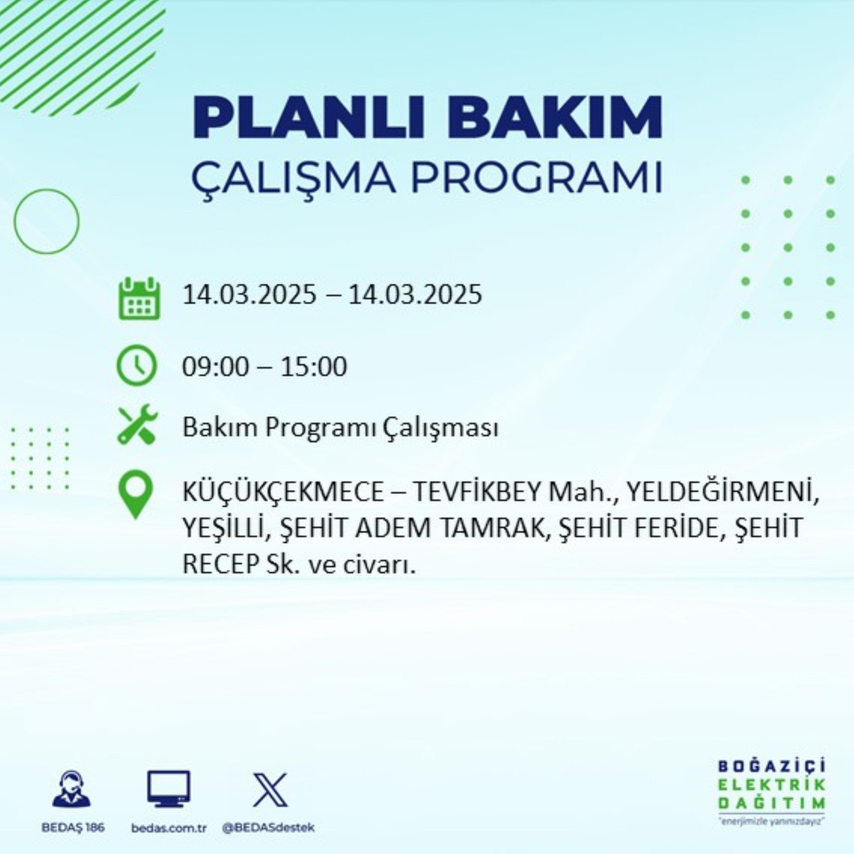 BEDAŞ açıkladı... İstanbul'da elektrik kesintisi: 14 Mart'ta hangi mahalleler etkilenecek?