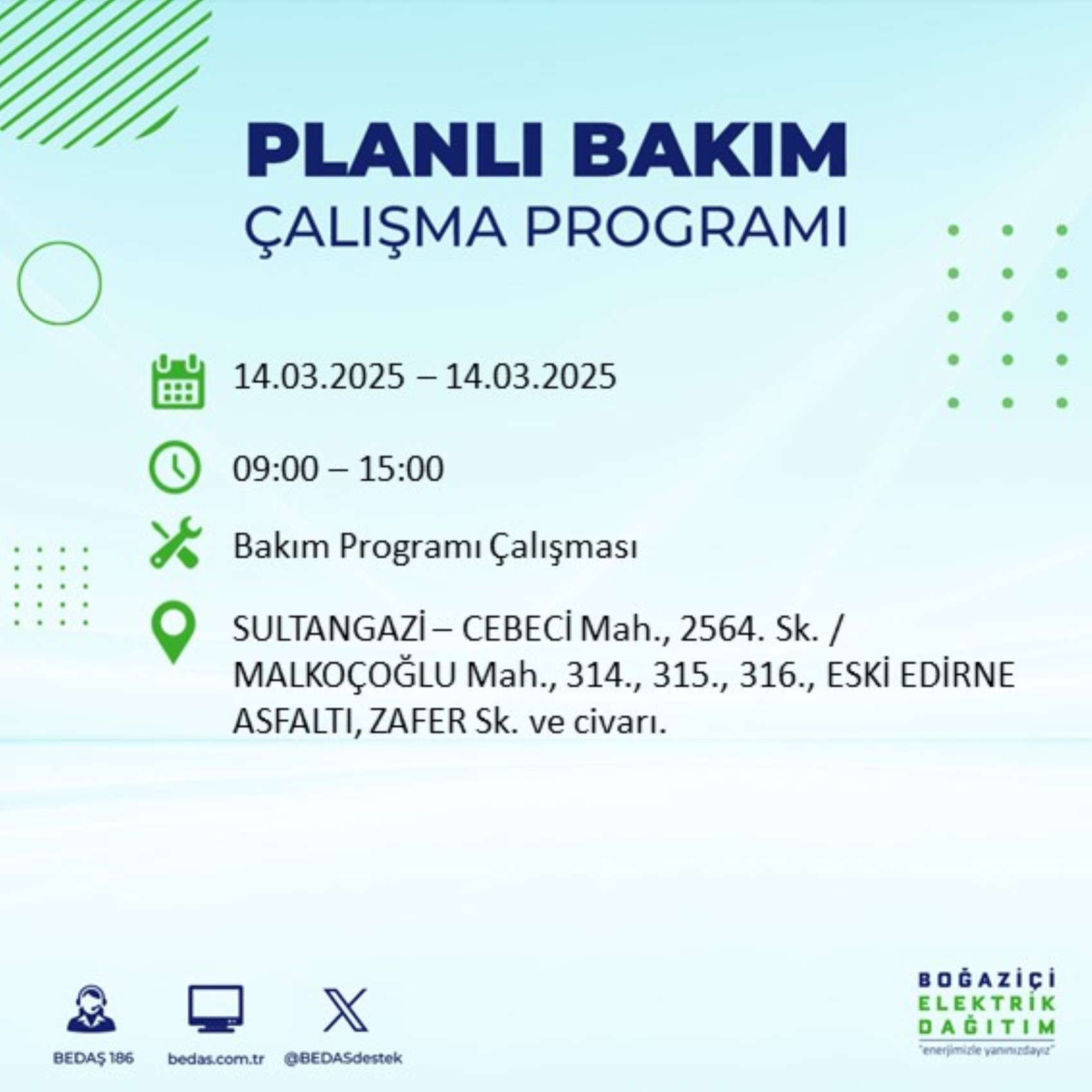 BEDAŞ açıkladı... İstanbul'da elektrik kesintisi: 14 Mart'ta hangi mahalleler etkilenecek?