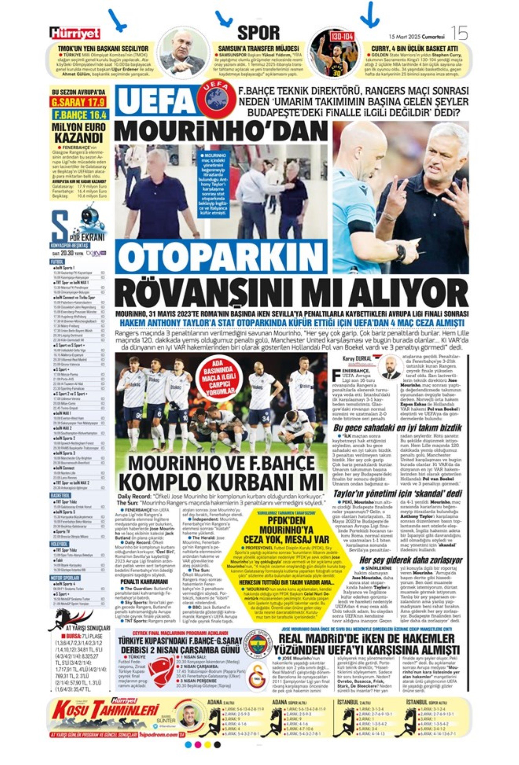 Sporda günün manşetleri: Osimhen kasırgası! UEFA Mourinho'dan rövanş mı aldı?