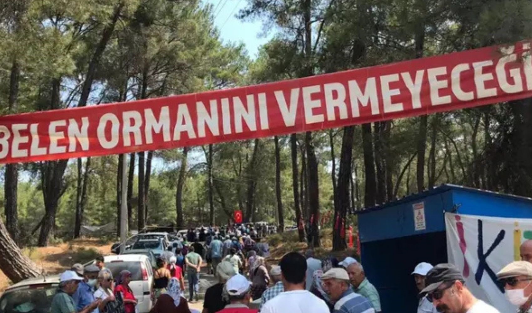 Akbelen Ormanı eylemlerinden genel bir görünüm