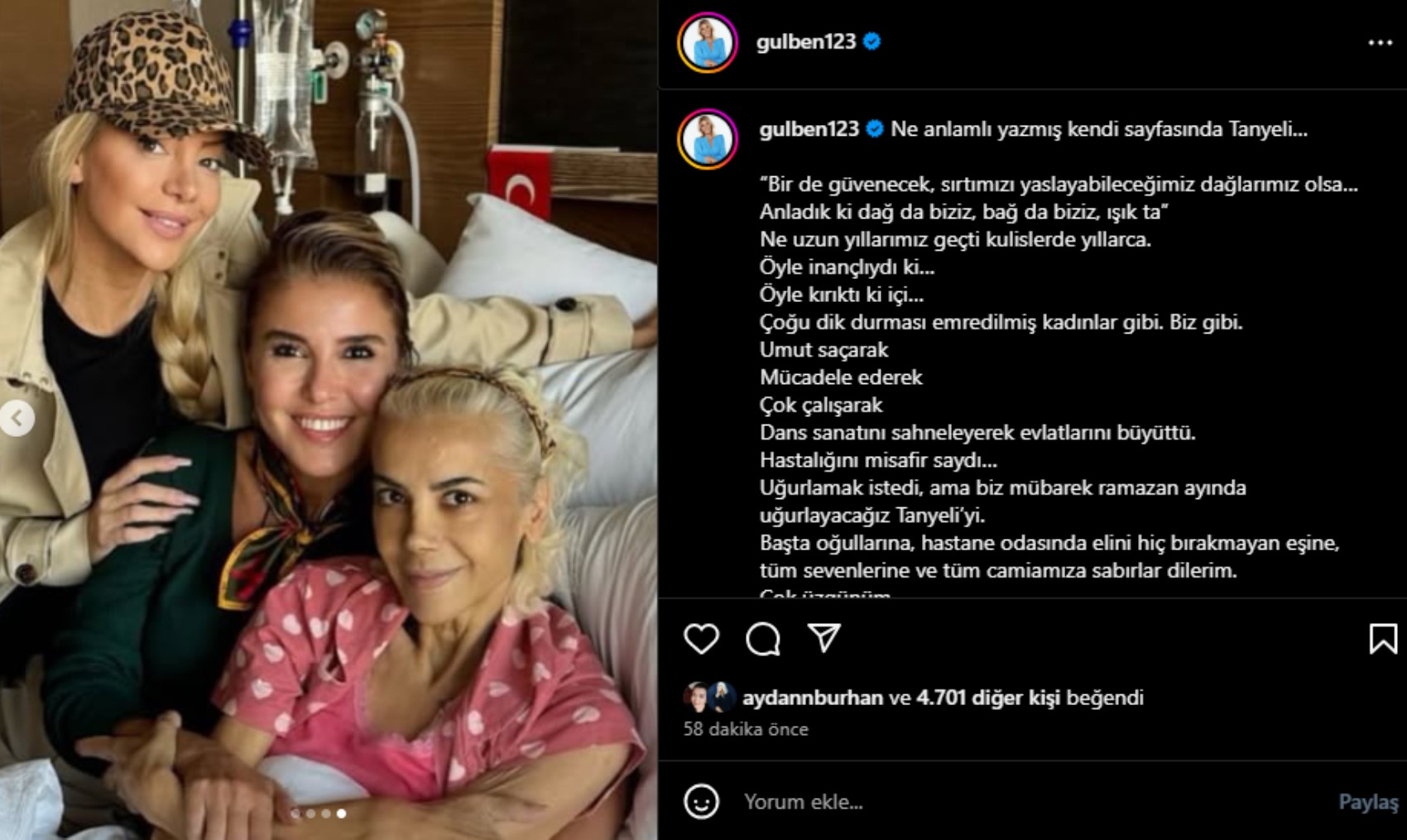 Ünlü isimlerden Tanyeli'ne veda: Çok yoruldun kuzum, haklısın