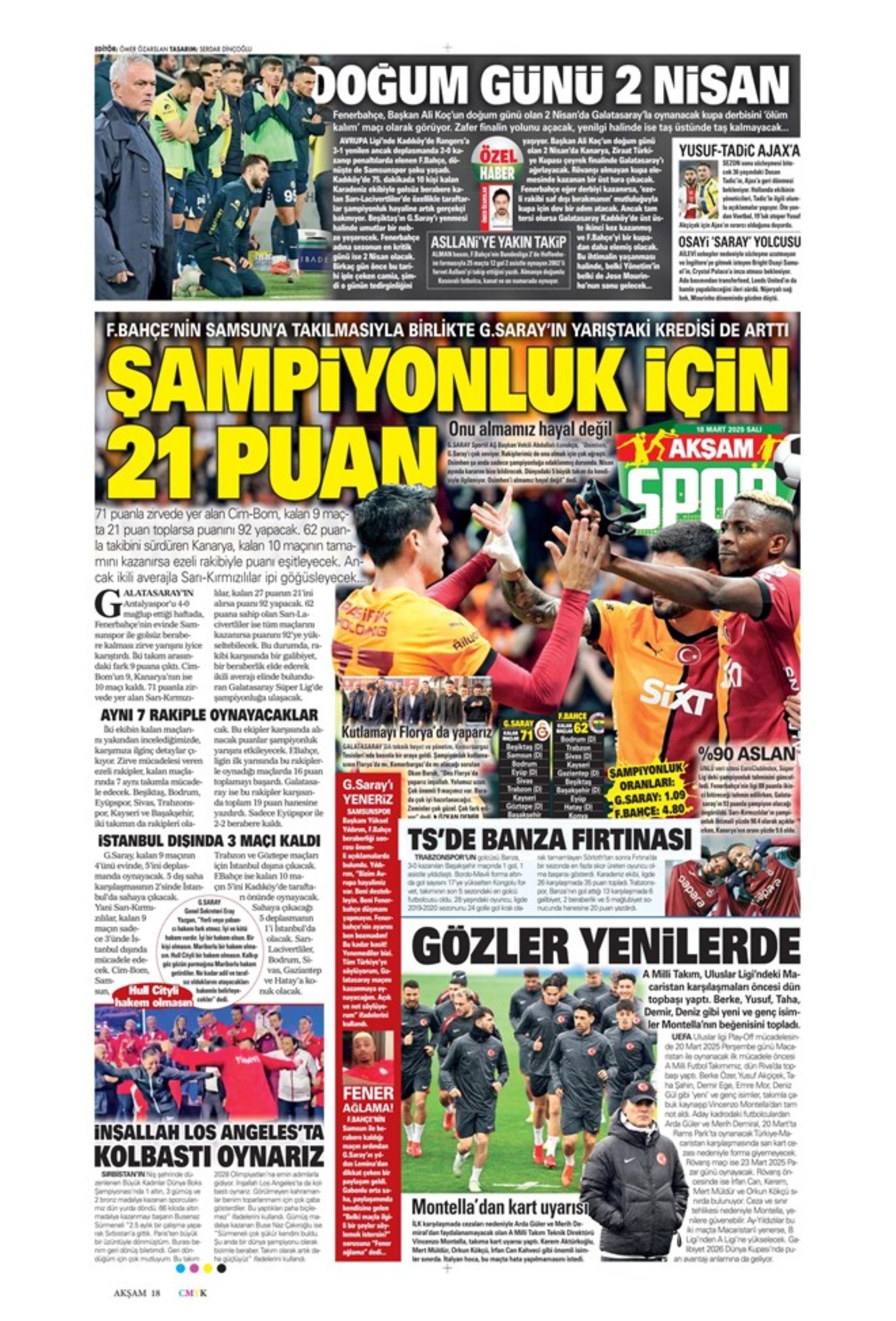 Sporda günün manşetleri: Osimhen'den Galatasaray'a mesaj var! 'Benden haber bekleyin'