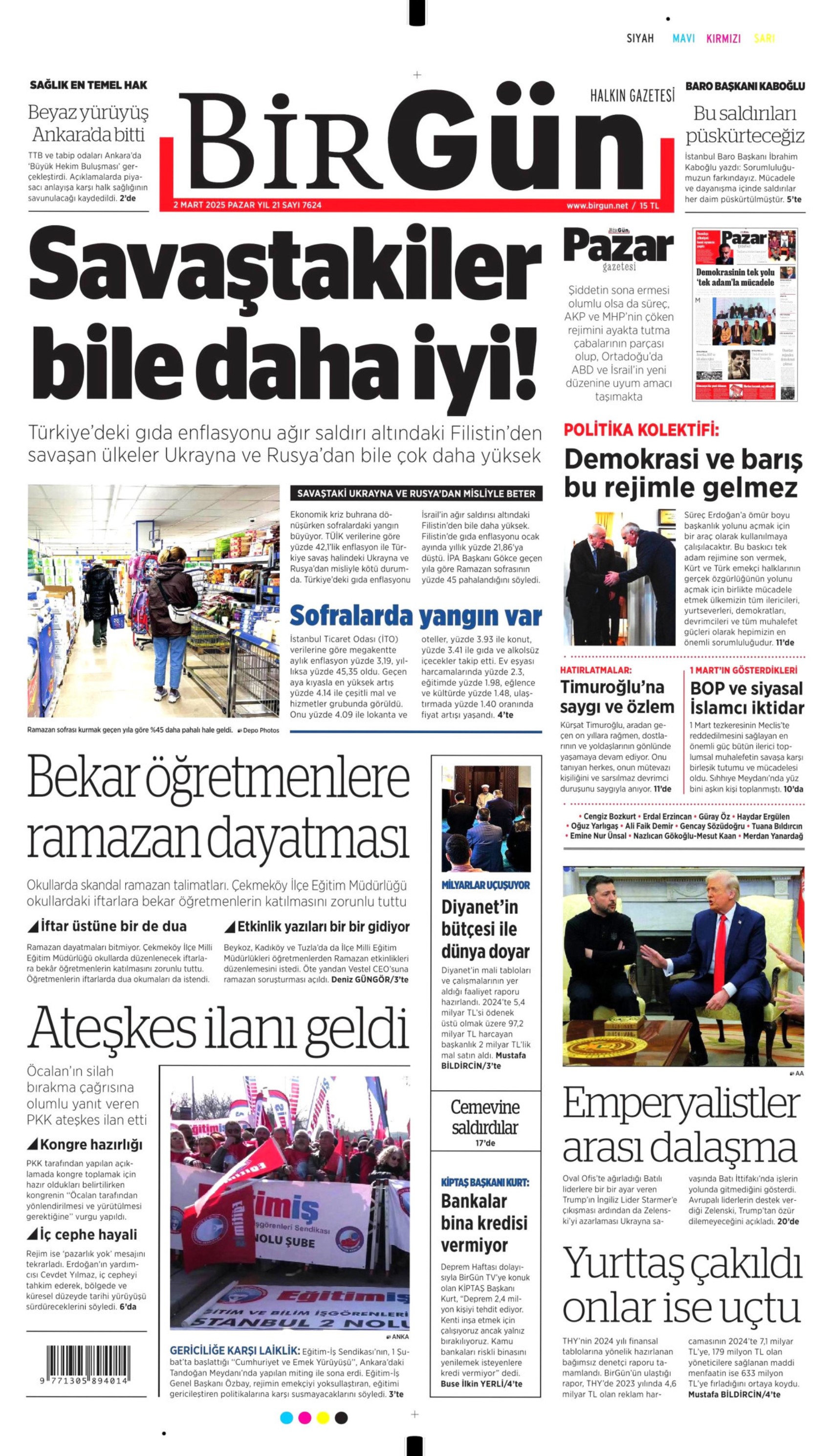 2 Mart 2025 gazete manşetleri