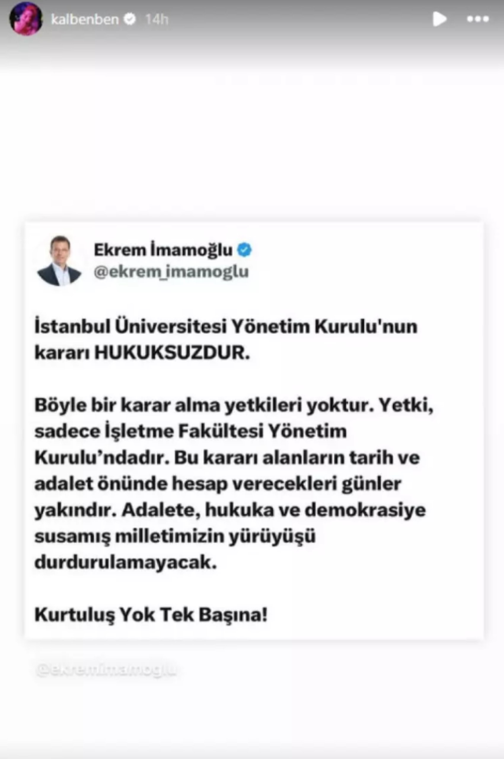 İmamoğlu'nun gözaltına alınmasına ünlülerden tepki sürüyor! Didem Soydan Saraçhane önünden paylaştı