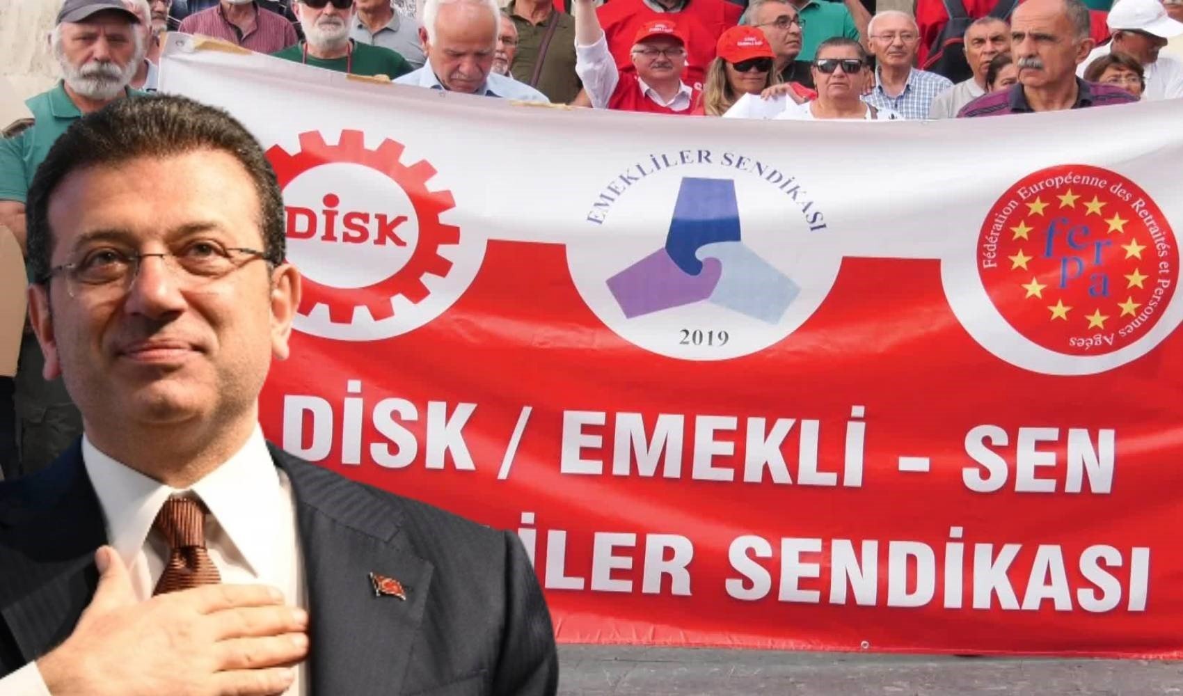 DİSK Emekli-Sen'den İmamoğlu'na destek: 'Seyretmiyoruz; mücadele ediyoruz'