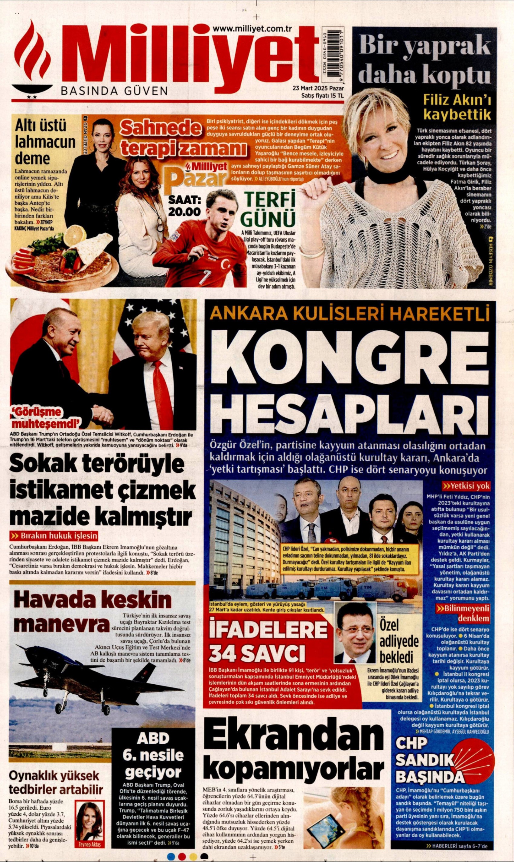23 Mart 2025 gazete manşetleri: Gazeteler, İmamoğlu'nun emniyetteki ifadesini nasıl gördü?