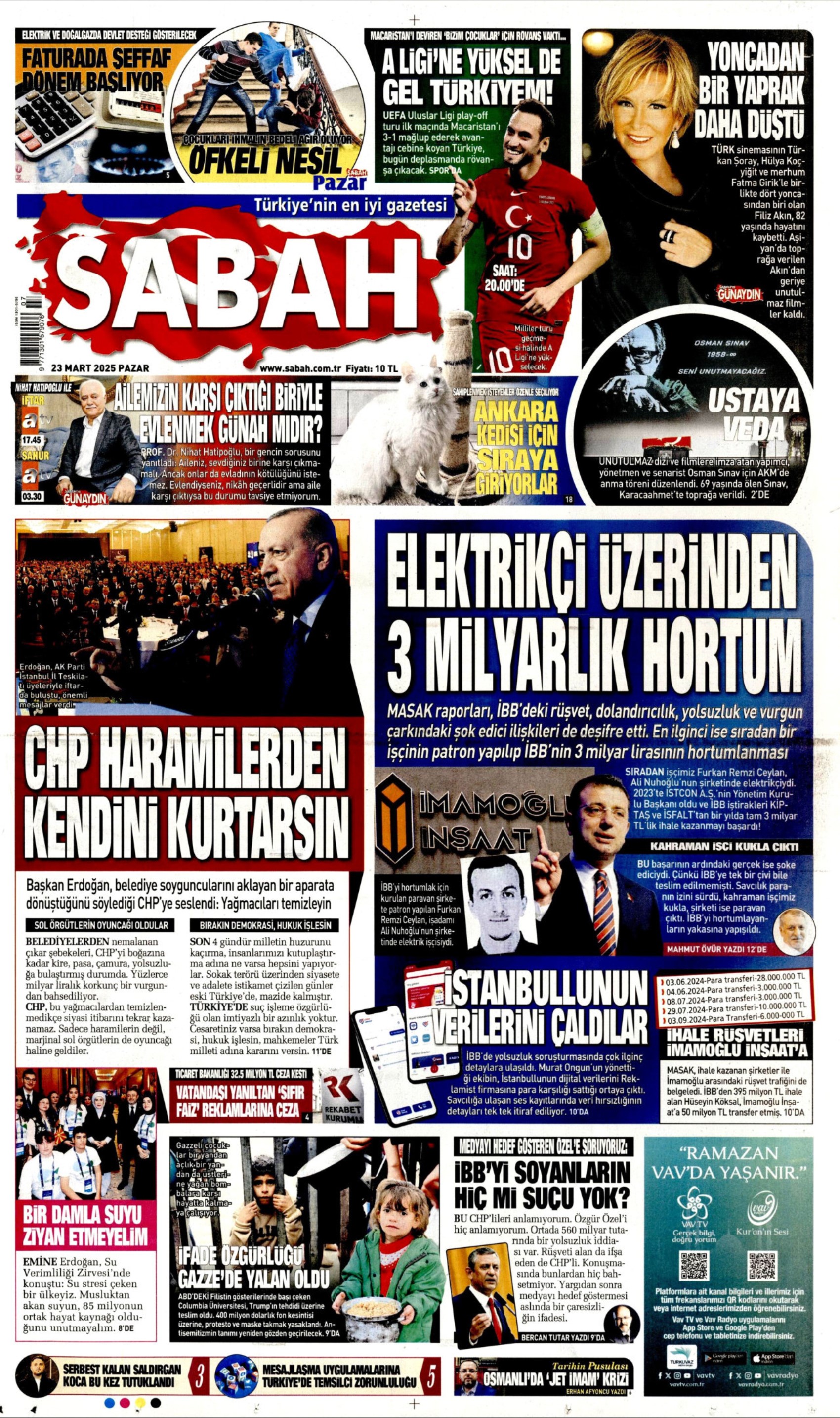 23 Mart 2025 gazete manşetleri: Gazeteler, İmamoğlu'nun emniyetteki ifadesini nasıl gördü?
