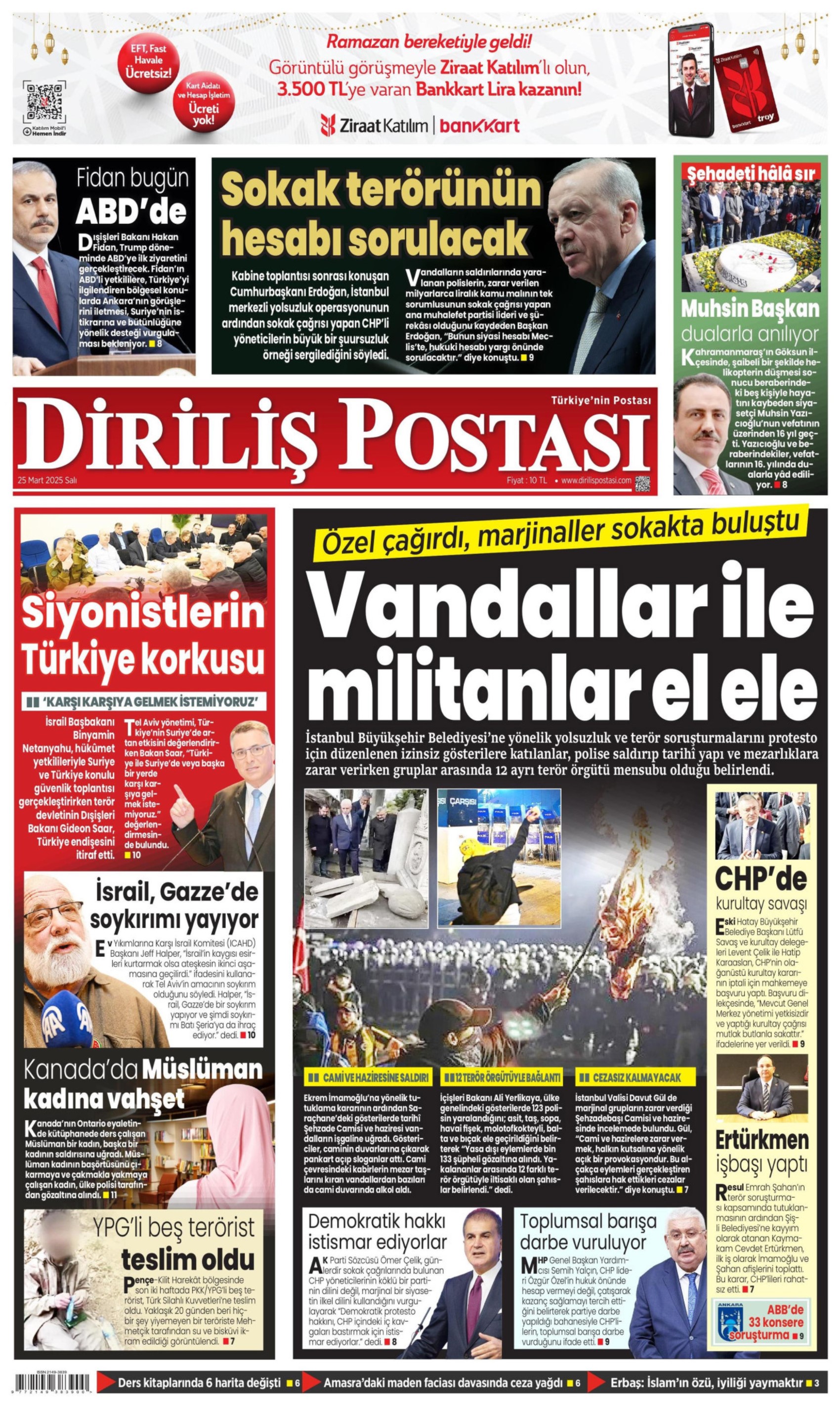 25 Mart 2025 gazete manşetleri: Gazeteler, yurt genelindeki İmamoğlu protestolarını nasıl gördü?